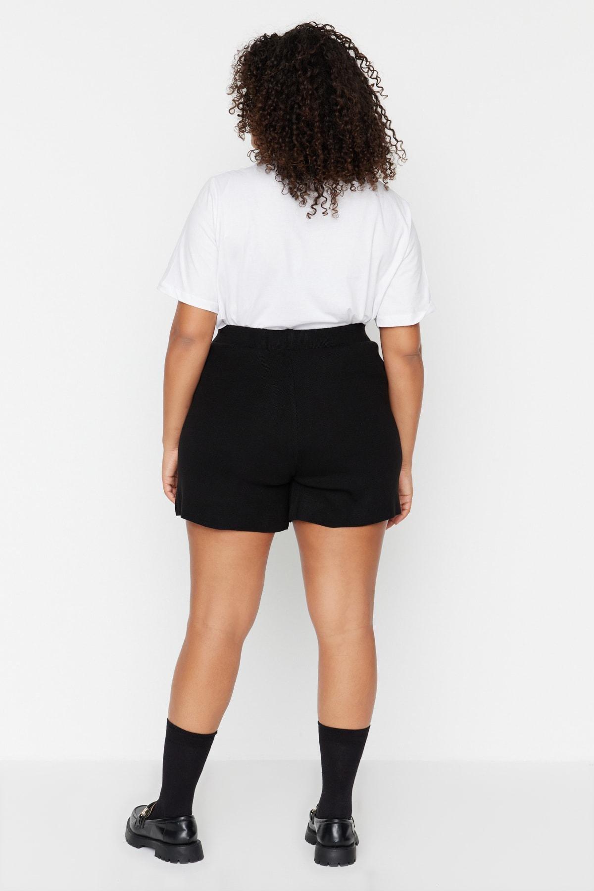 Black Mini Plus Size Skirt, , large image number 4