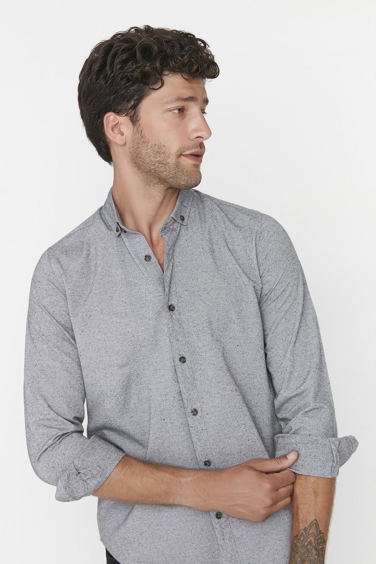Gray Slim Shirt, , large image number 2