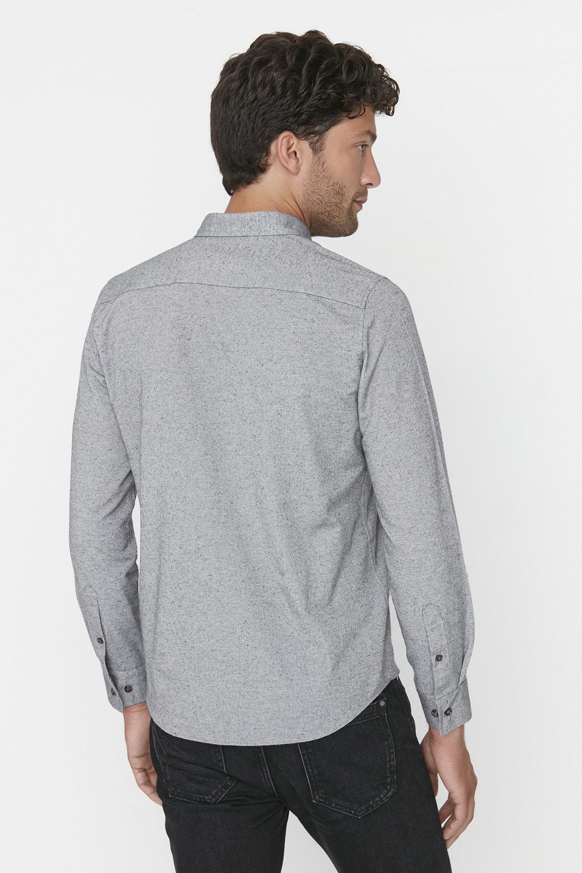 Gray Slim Shirt, , large image number 4