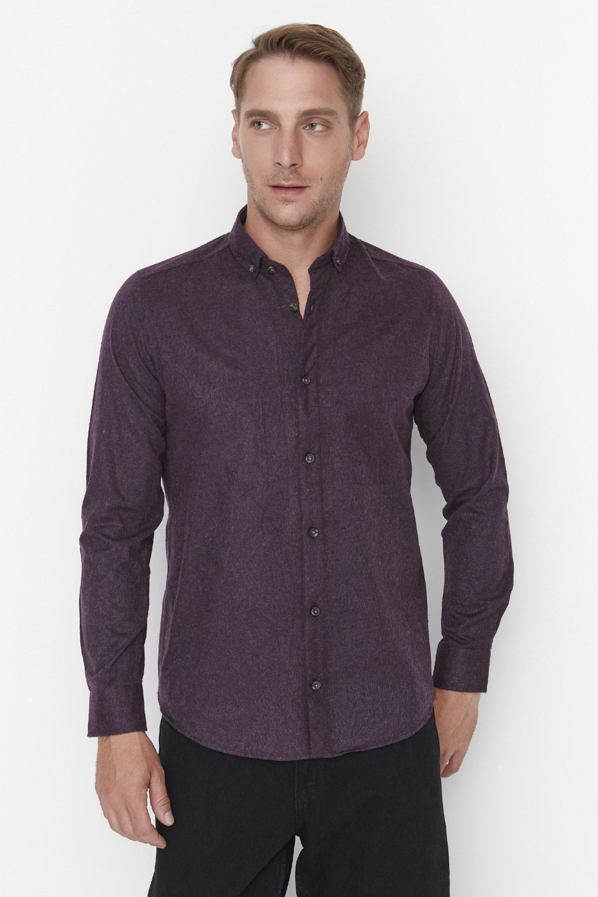 Trendyol - Purple Slim Shirt