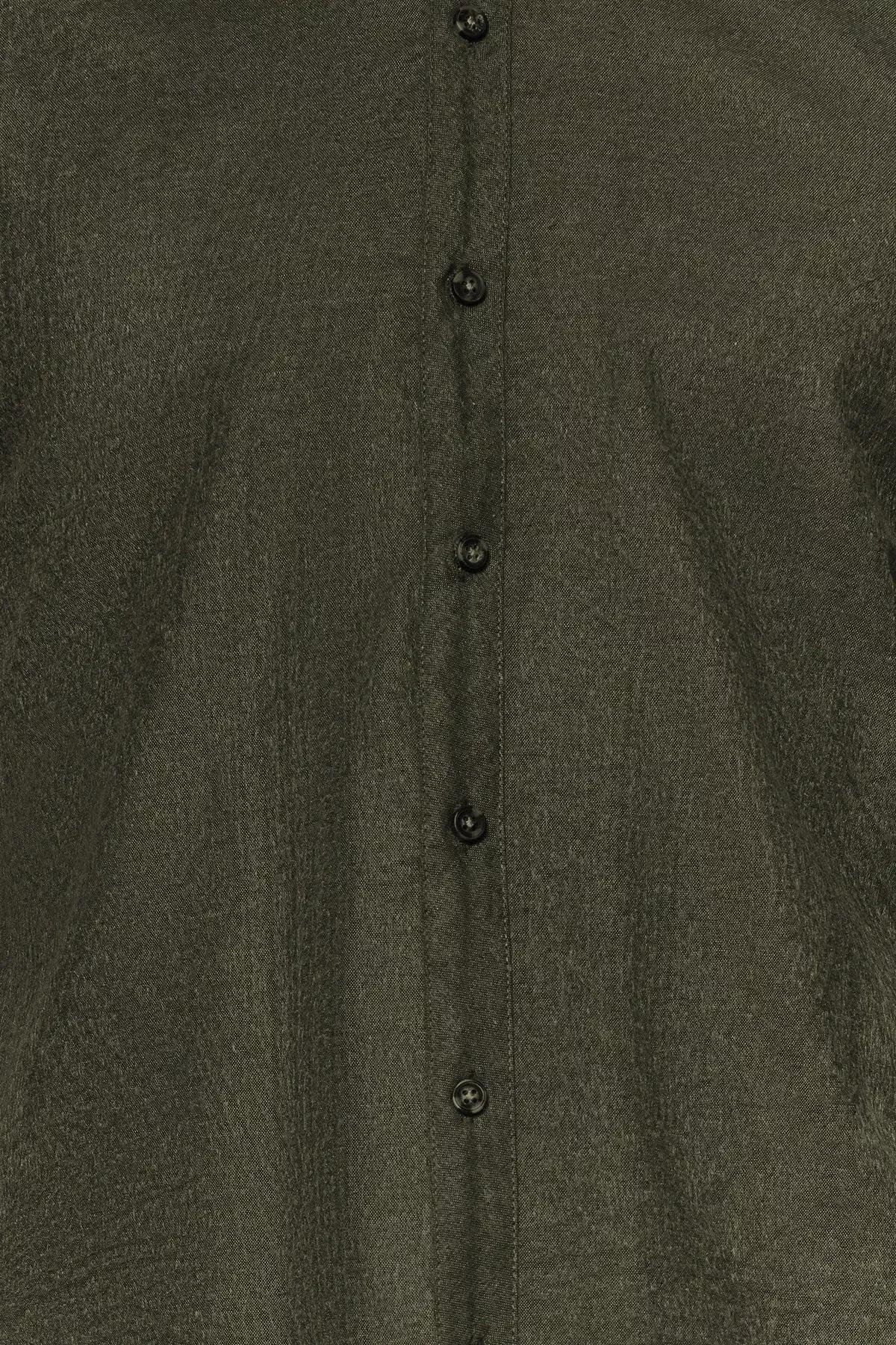 Green Flannel Slim Shirt, Green, large image number 6