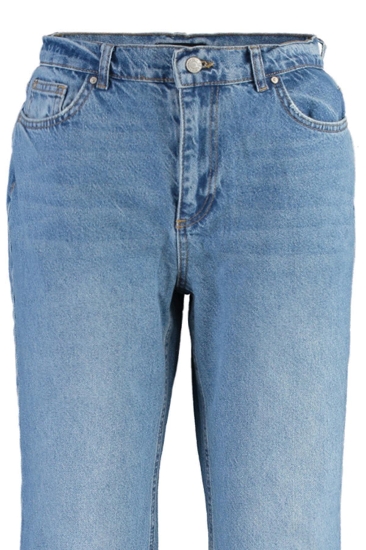 Blue Low Waist Wide Leg Jeans, , large image number 7