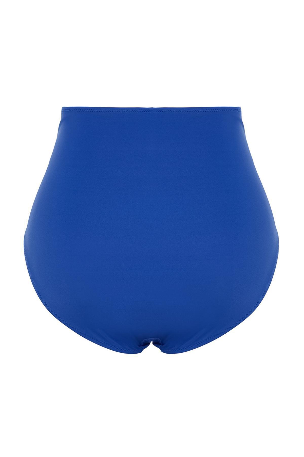 blue High Waist Corset Bikini Bottom, , large image number 2