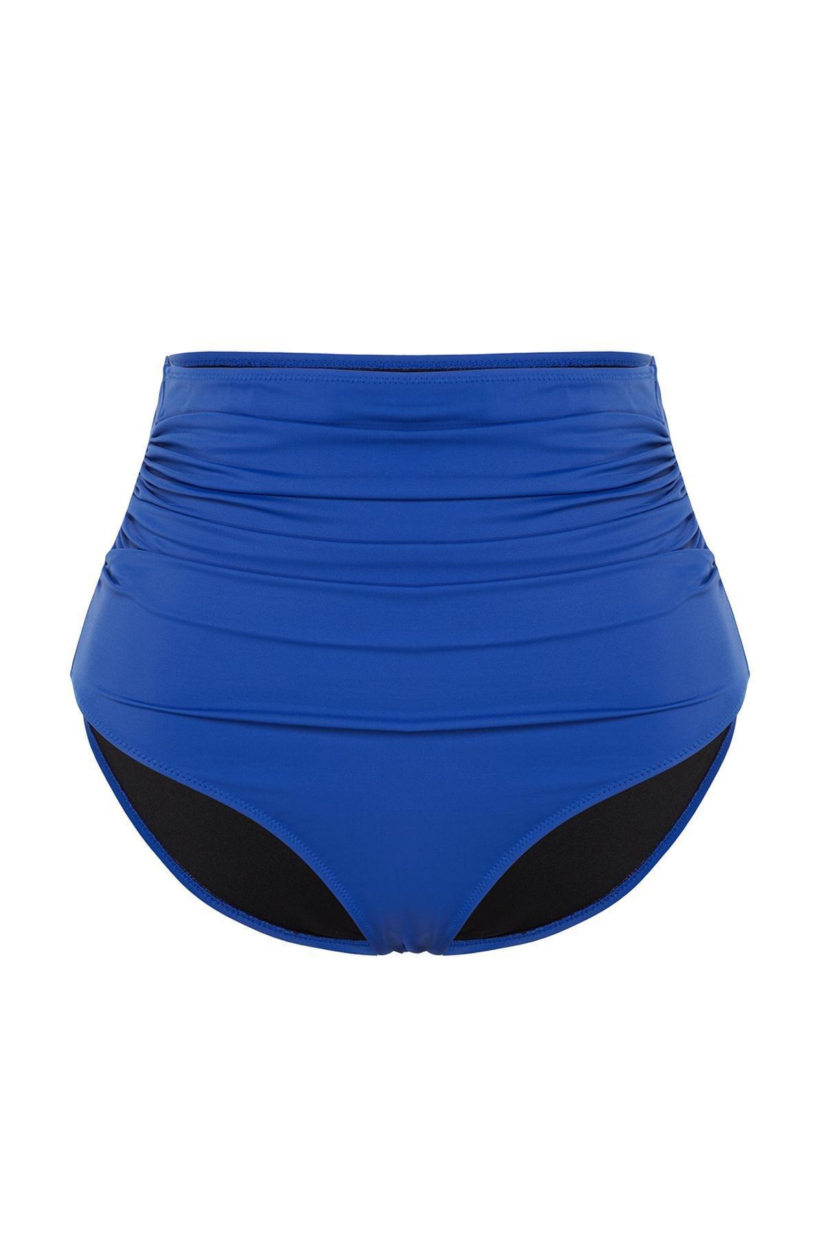 blue High Waist Corset Bikini Bottom, , large image number 7