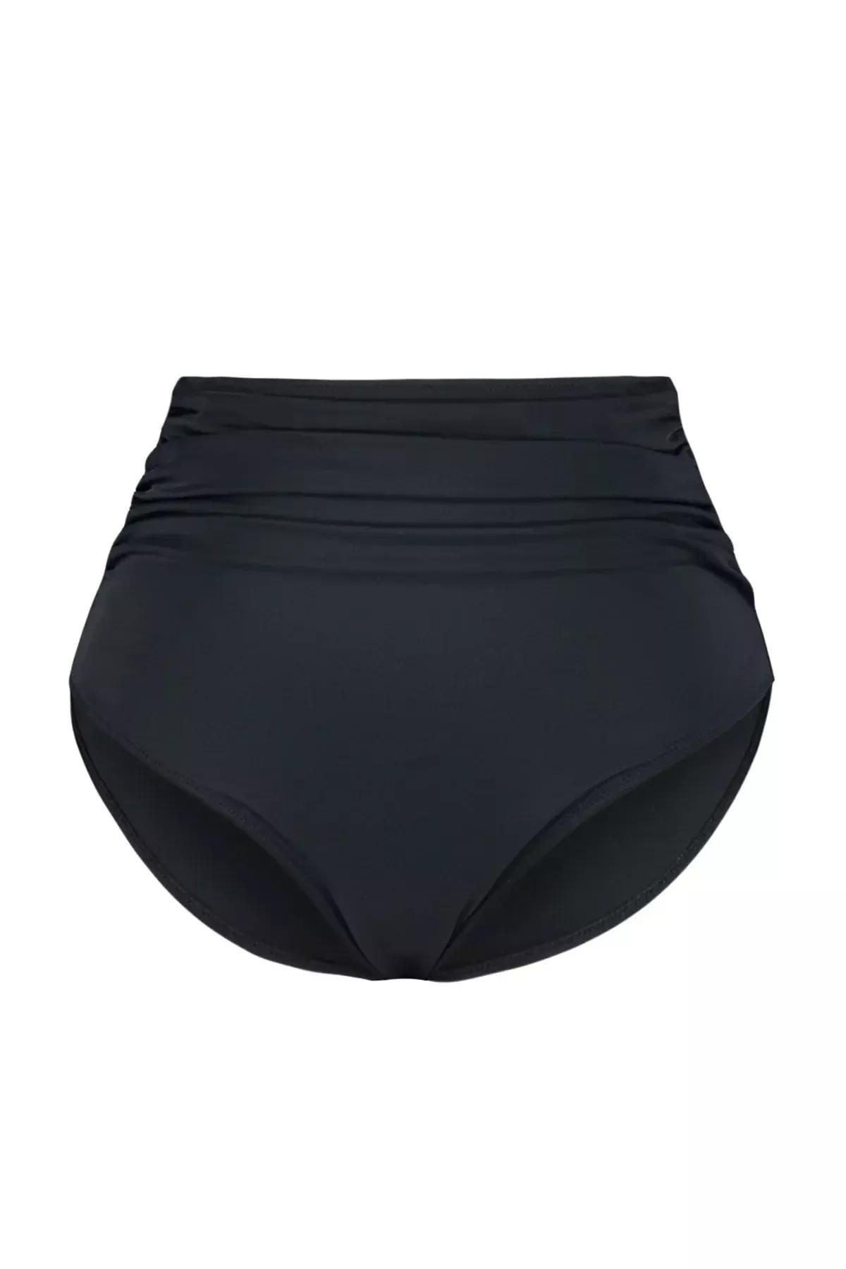 Black Plus Size Bikini Bottom, Black, large image number 5