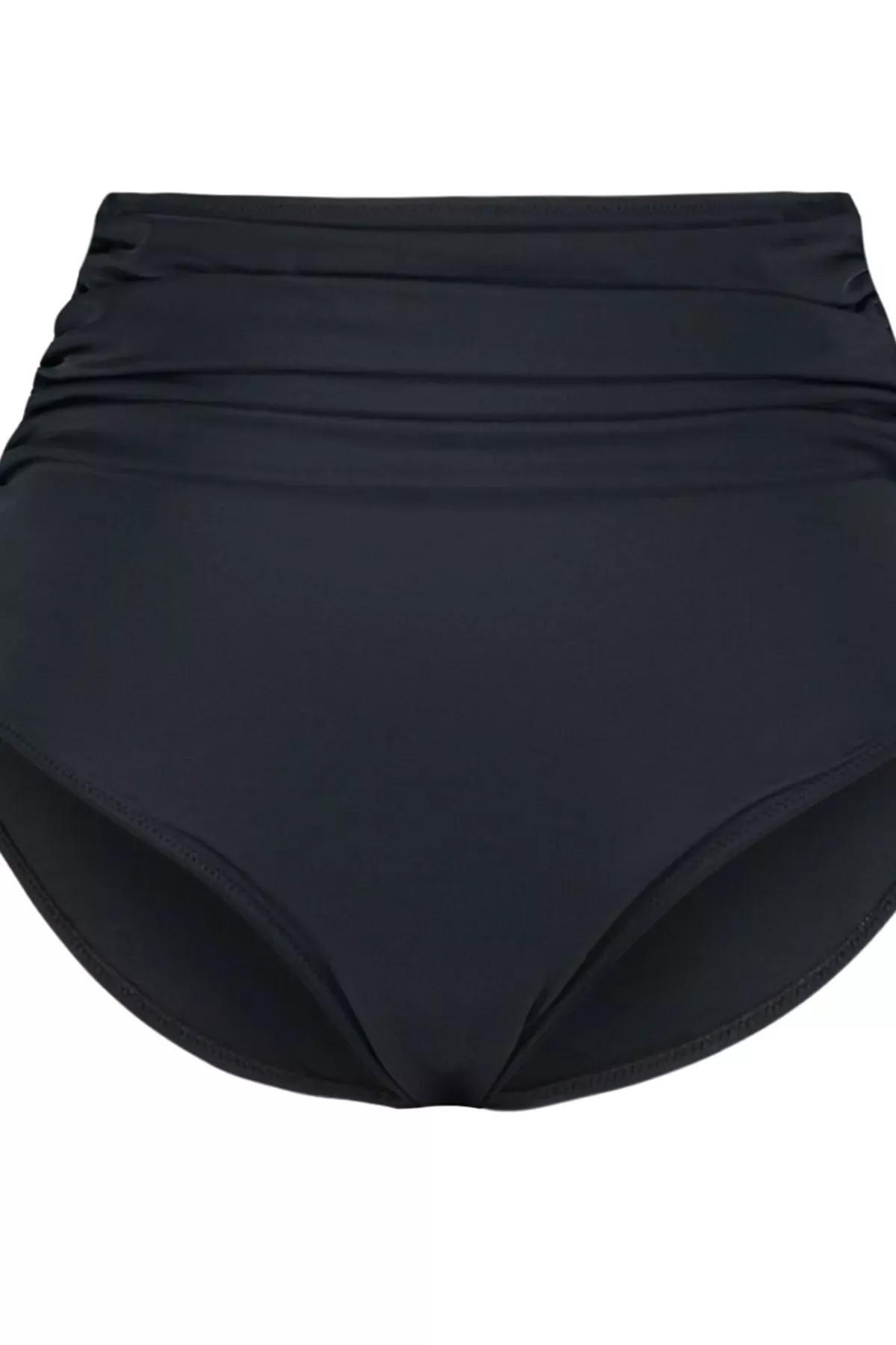 Black Plus Size Bikini Bottom, Black, large image number 6