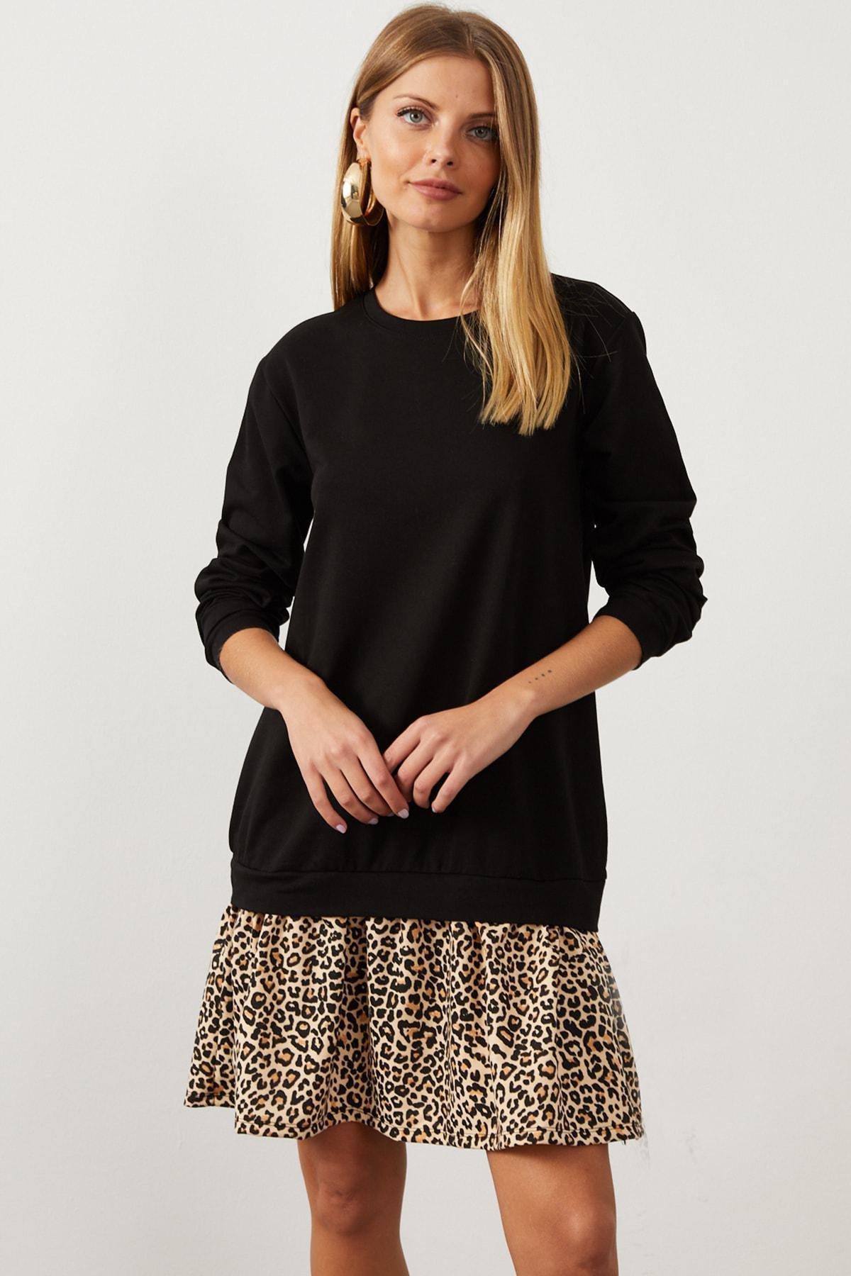 Black Ruffle Hem Dress, , large image number 0
