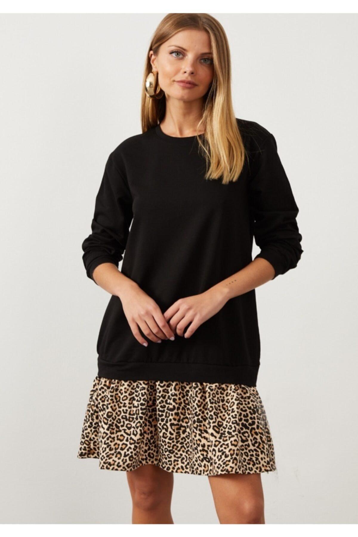 Black Ruffle Hem Dress, , large image number 1