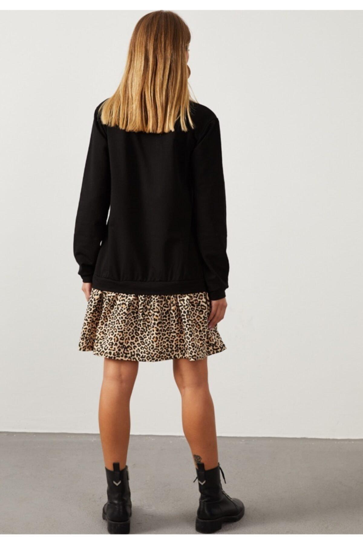 Black Ruffle Hem Dress, , large image number 2