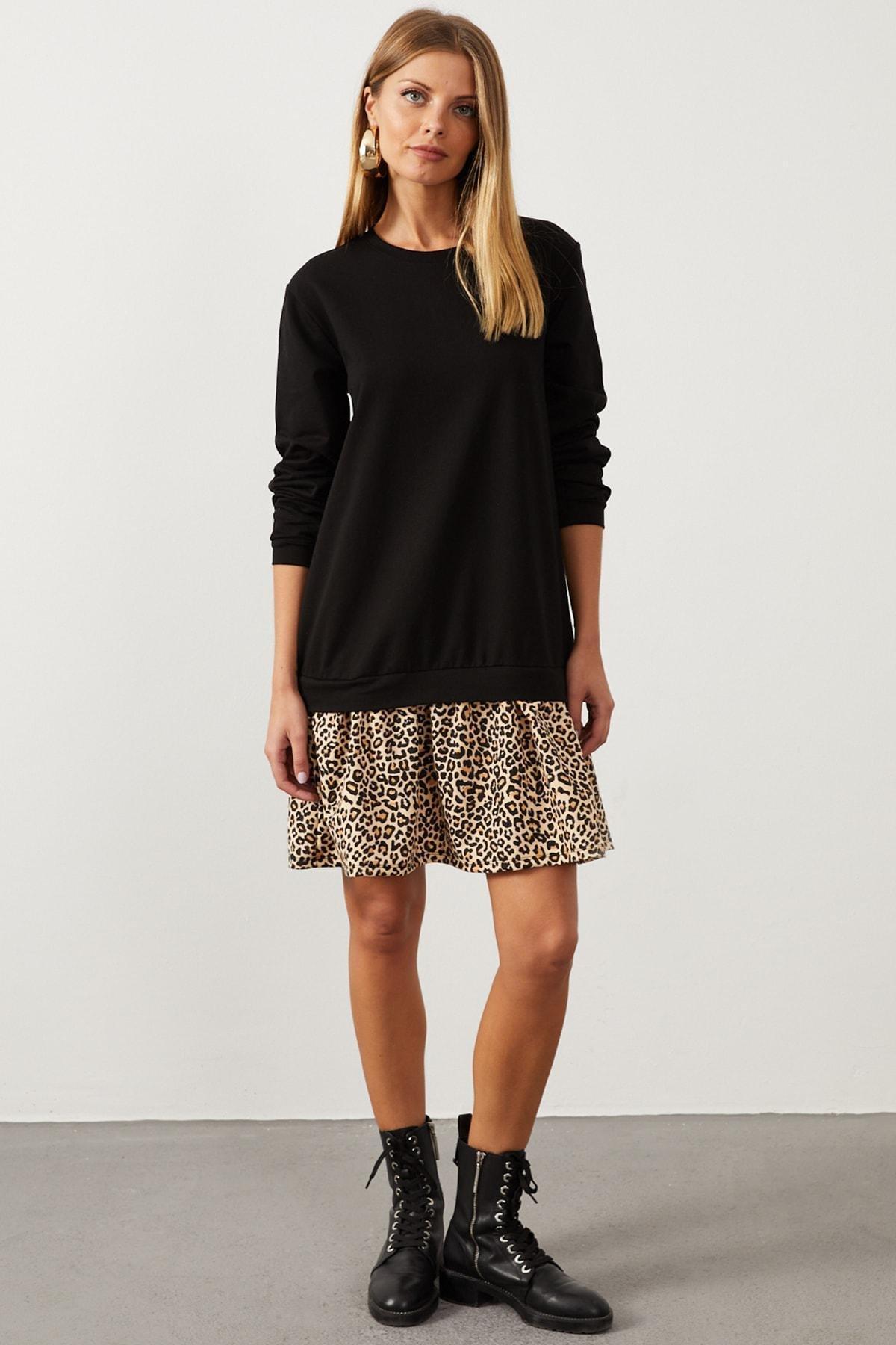 Black Ruffle Hem Dress, , large image number 4