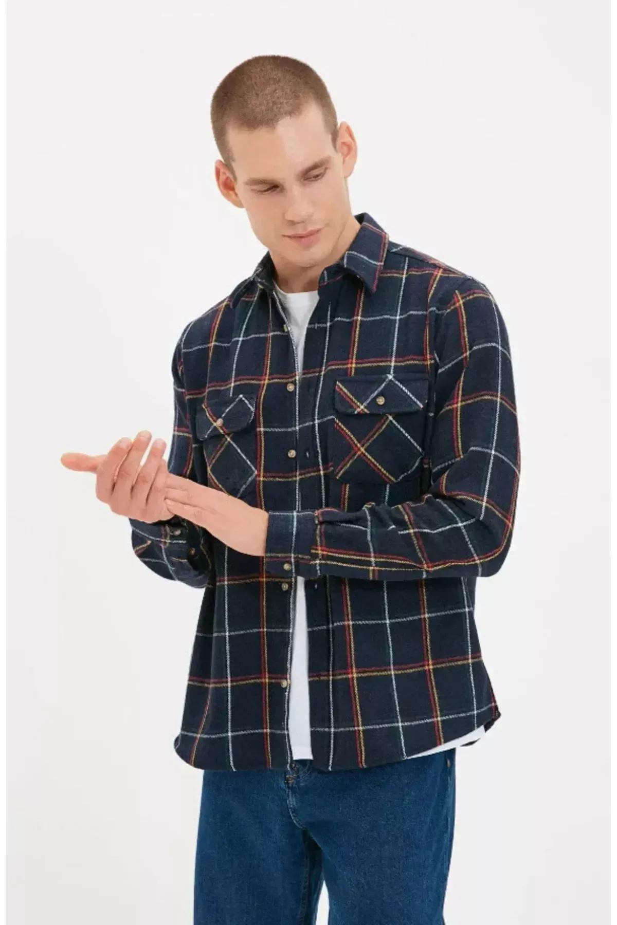 Navy Regular Shirt, Dark blue, medium