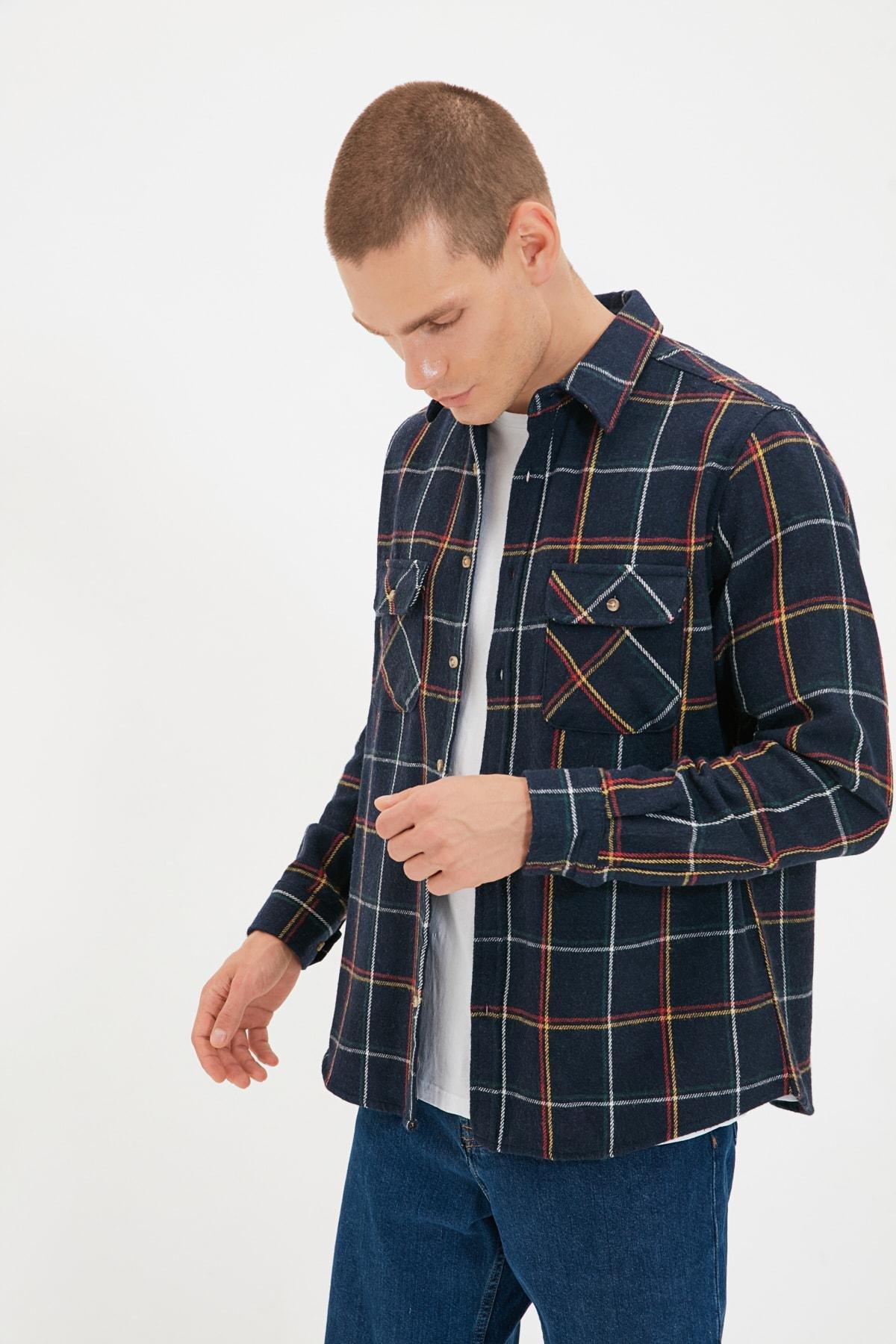 Navy Regular Shirt, , large image number 1