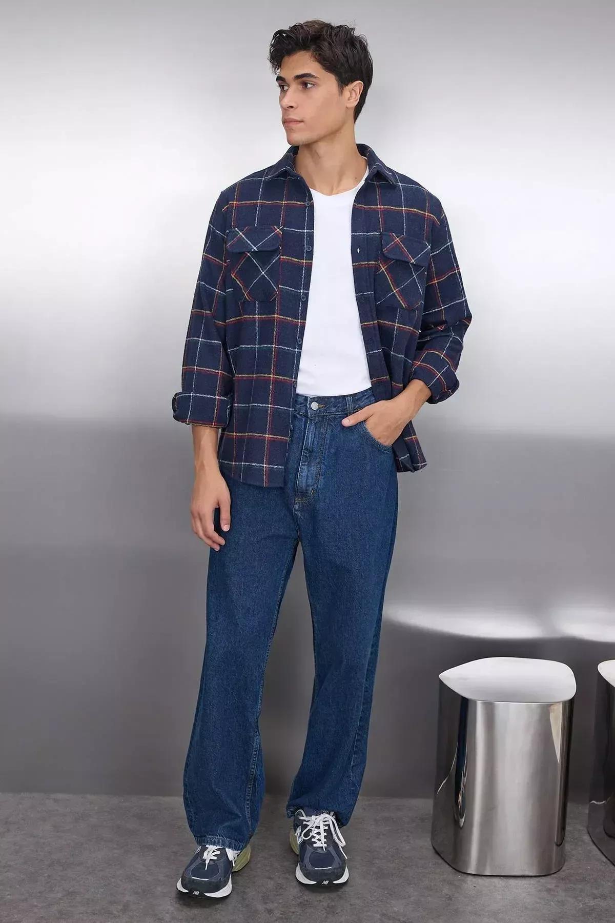 Navy Regular Shirt, Dark blue, medium