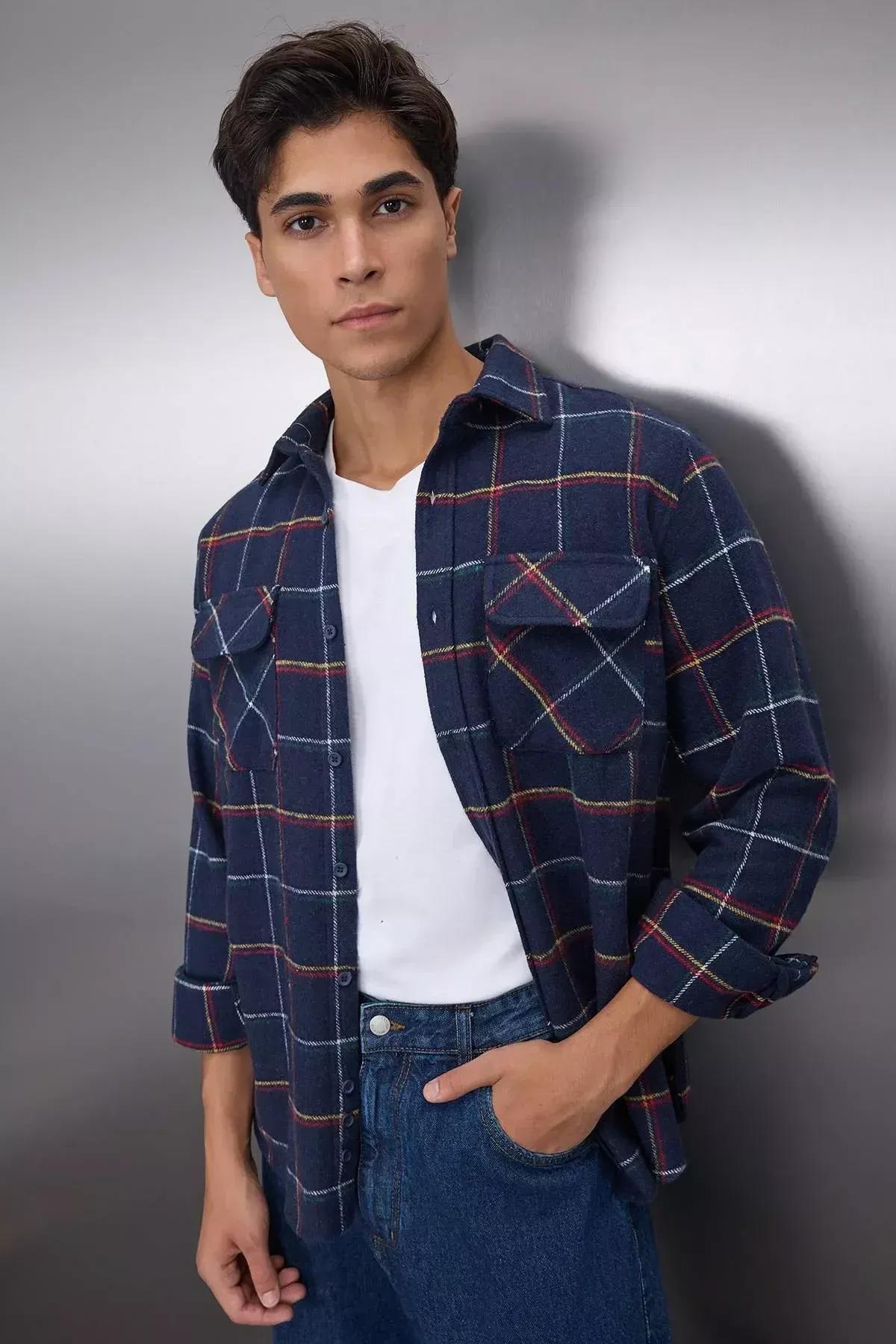 Navy Regular Shirt, Dark blue, medium