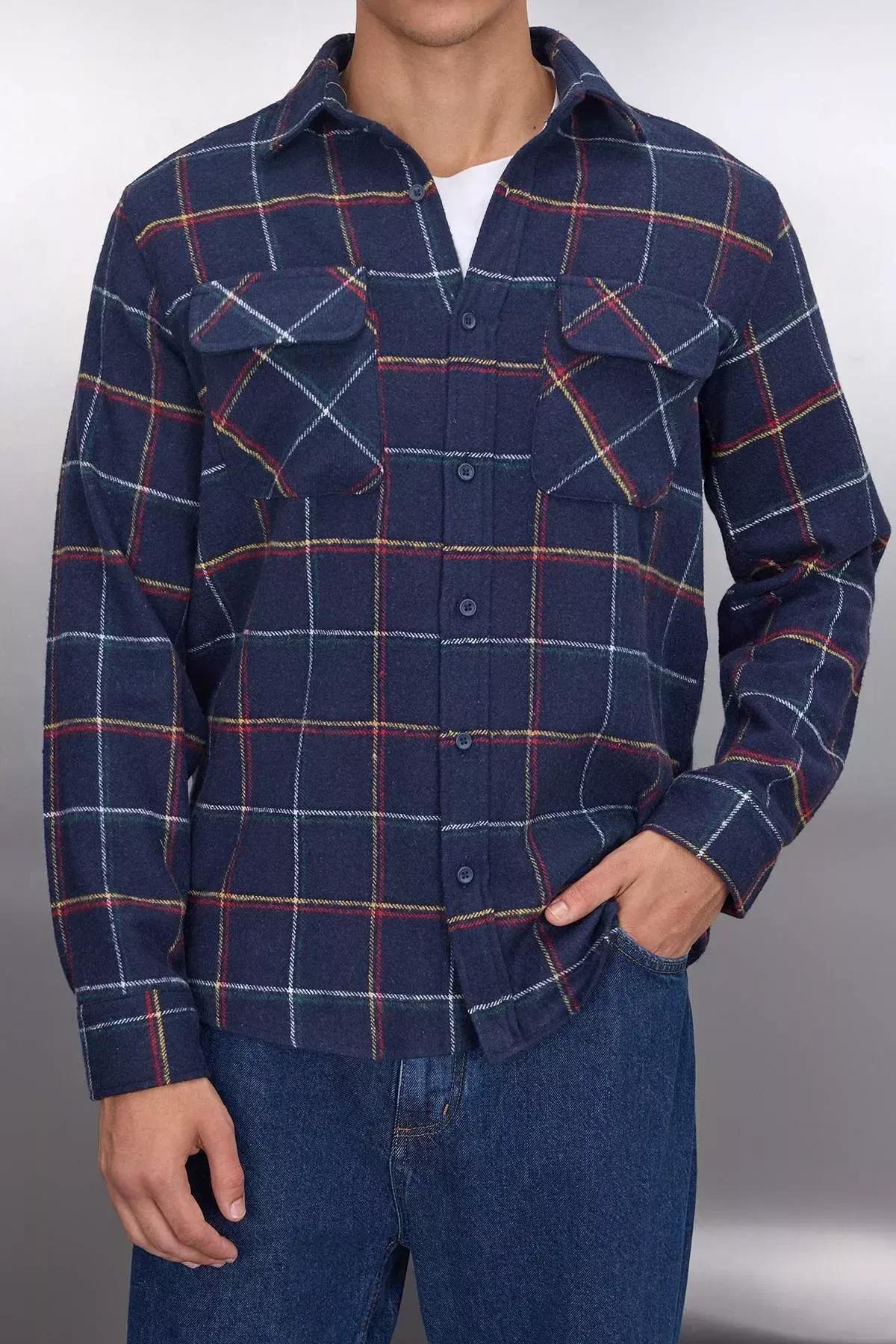 Navy Regular Shirt, , large image number 4