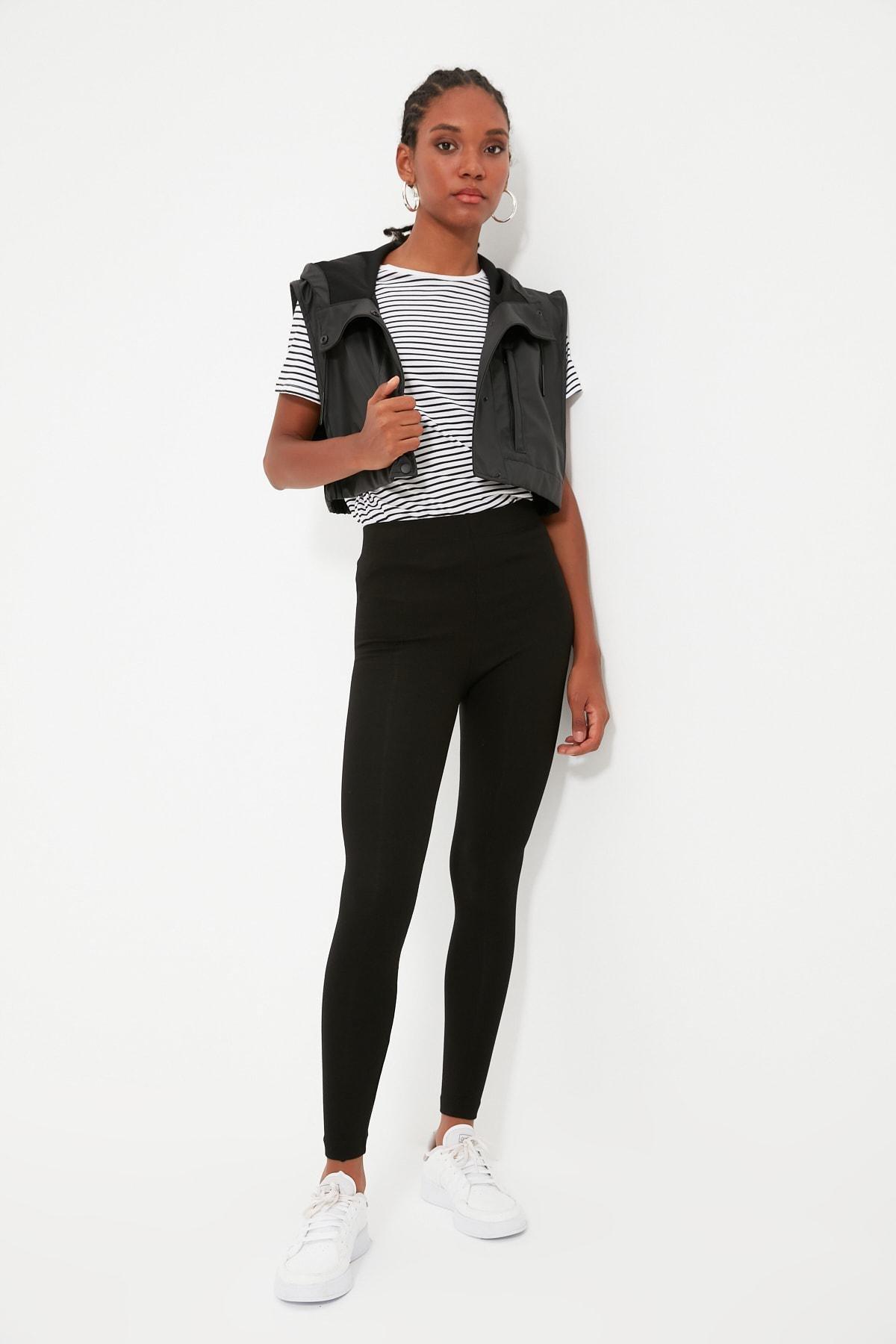 Black Slim Leggings, , large image number 2