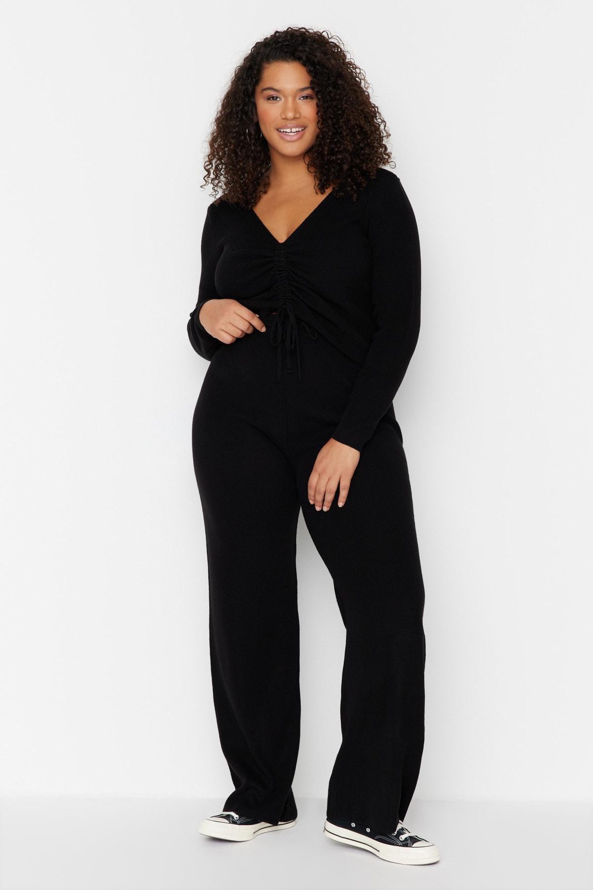 Black Fitted Sweater, , large image number 0