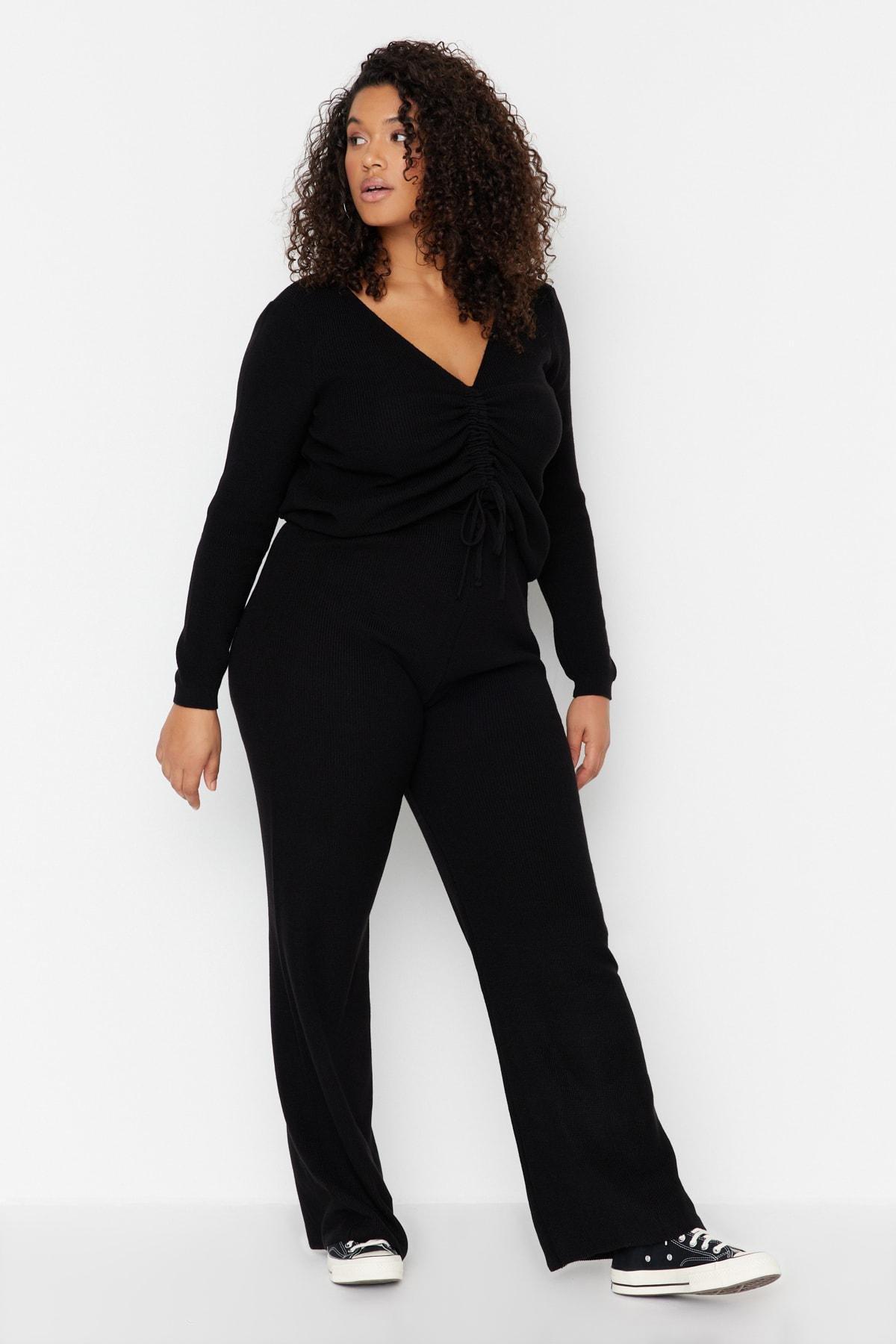 Black Fitted Sweater, , large image number 3