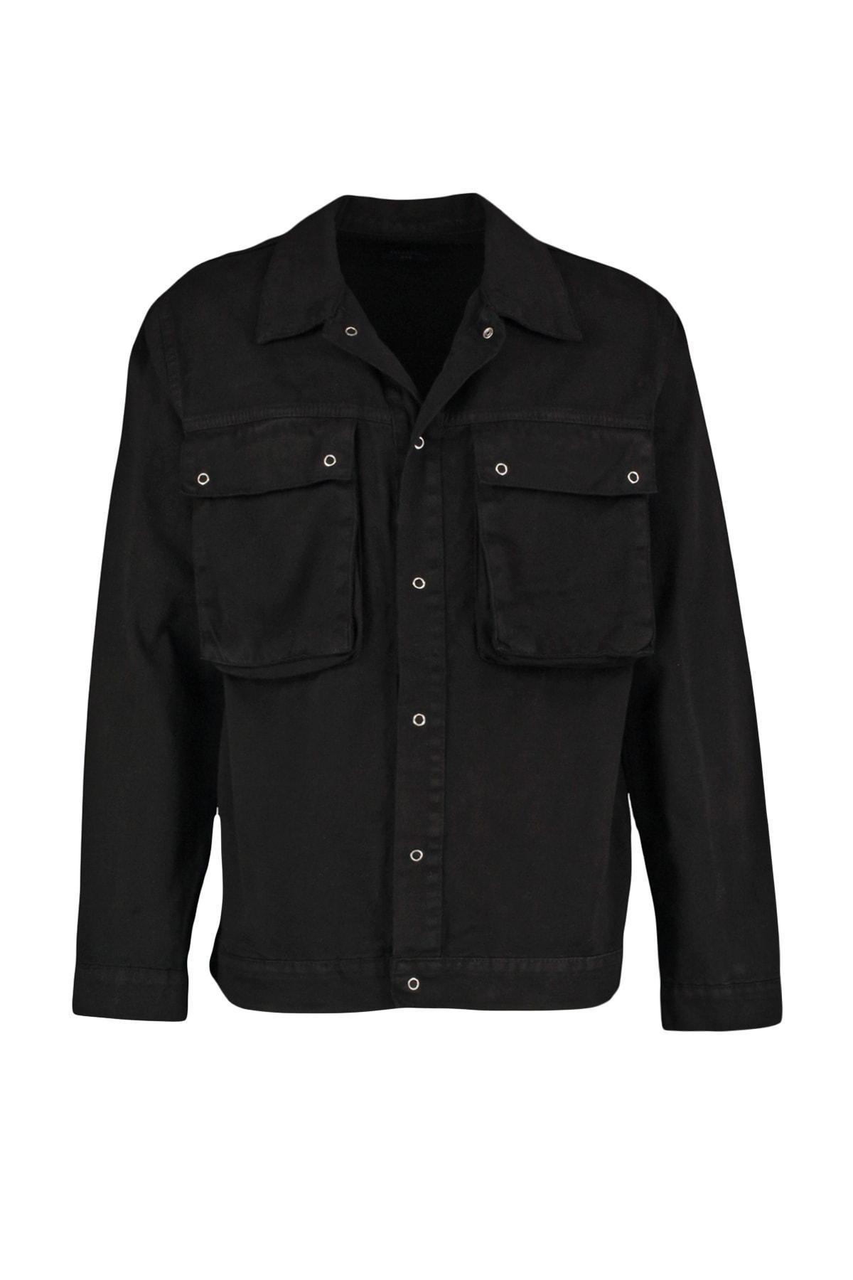 Black Denim Jeans Jacket, , large image number 5