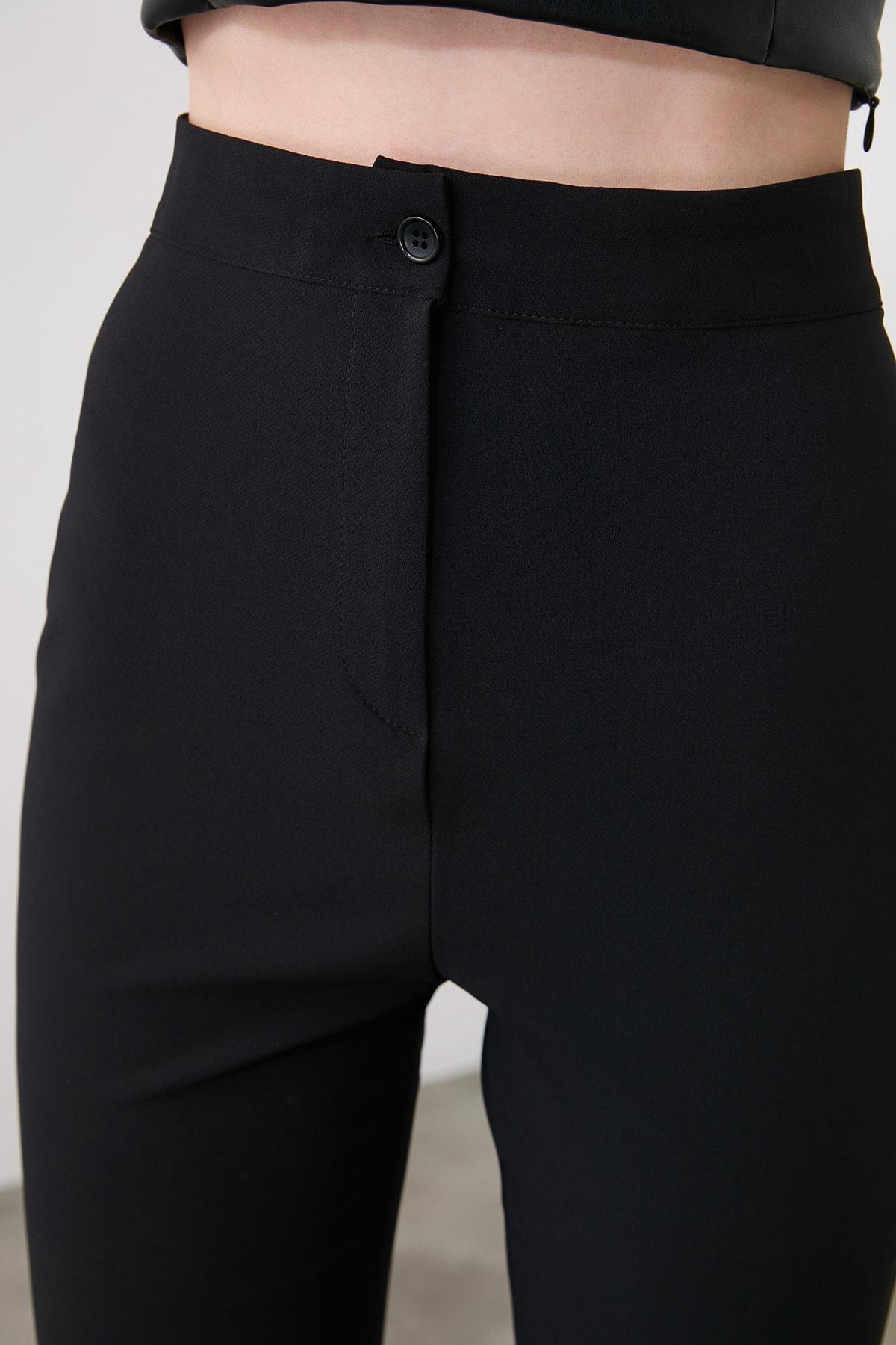Black Bootcut High Waist Pants, , large image number 8