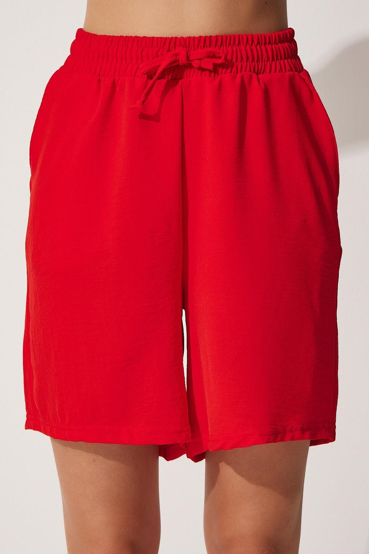 Red V-Neck Co-Ord Set, Vivid Red, large image number 3