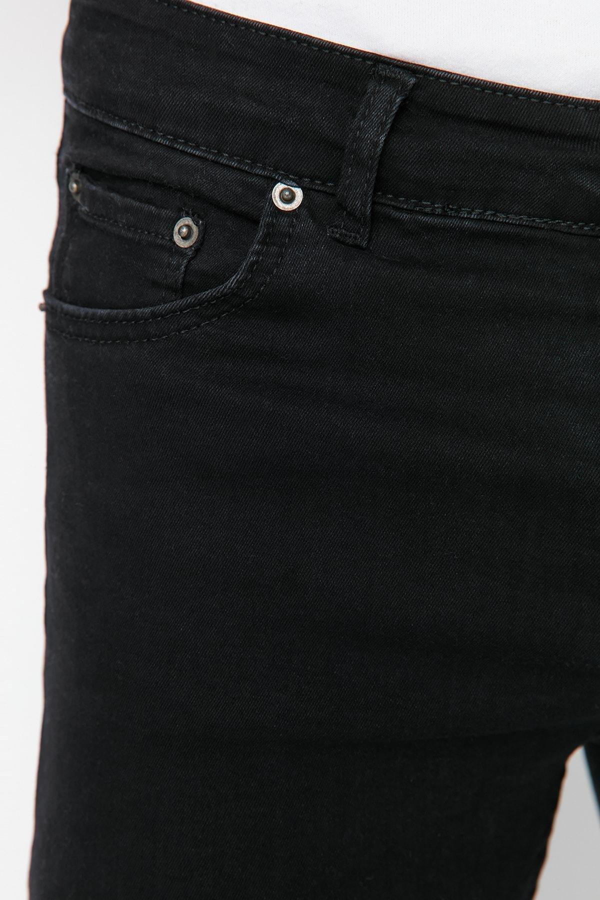 Black Skinny Mid Waist Jeans, , large image number 4