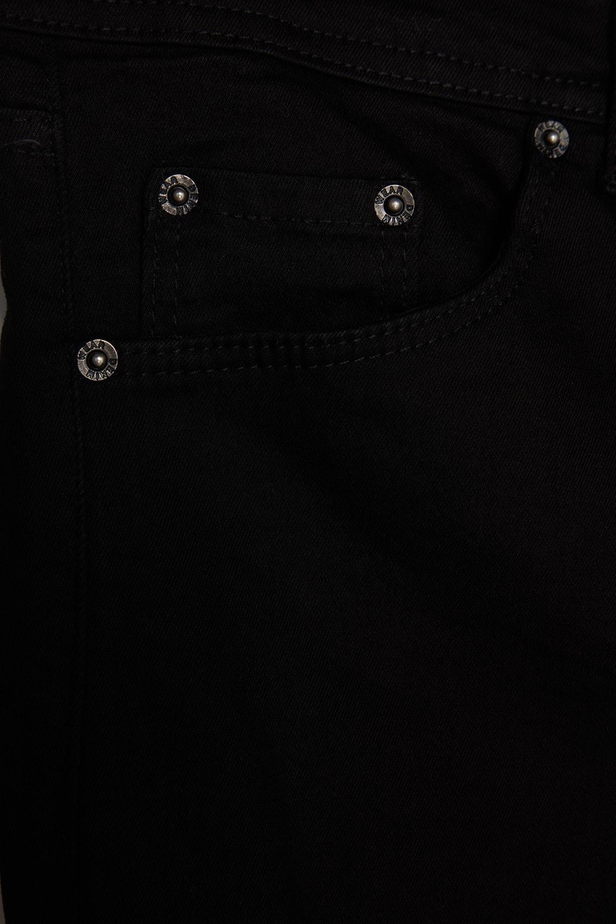 Black Skinny Mid Waist Jeans, , large image number 7