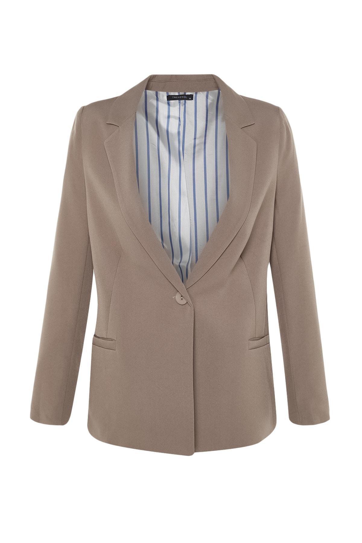 Grey Plain Blazer, , large image number 8