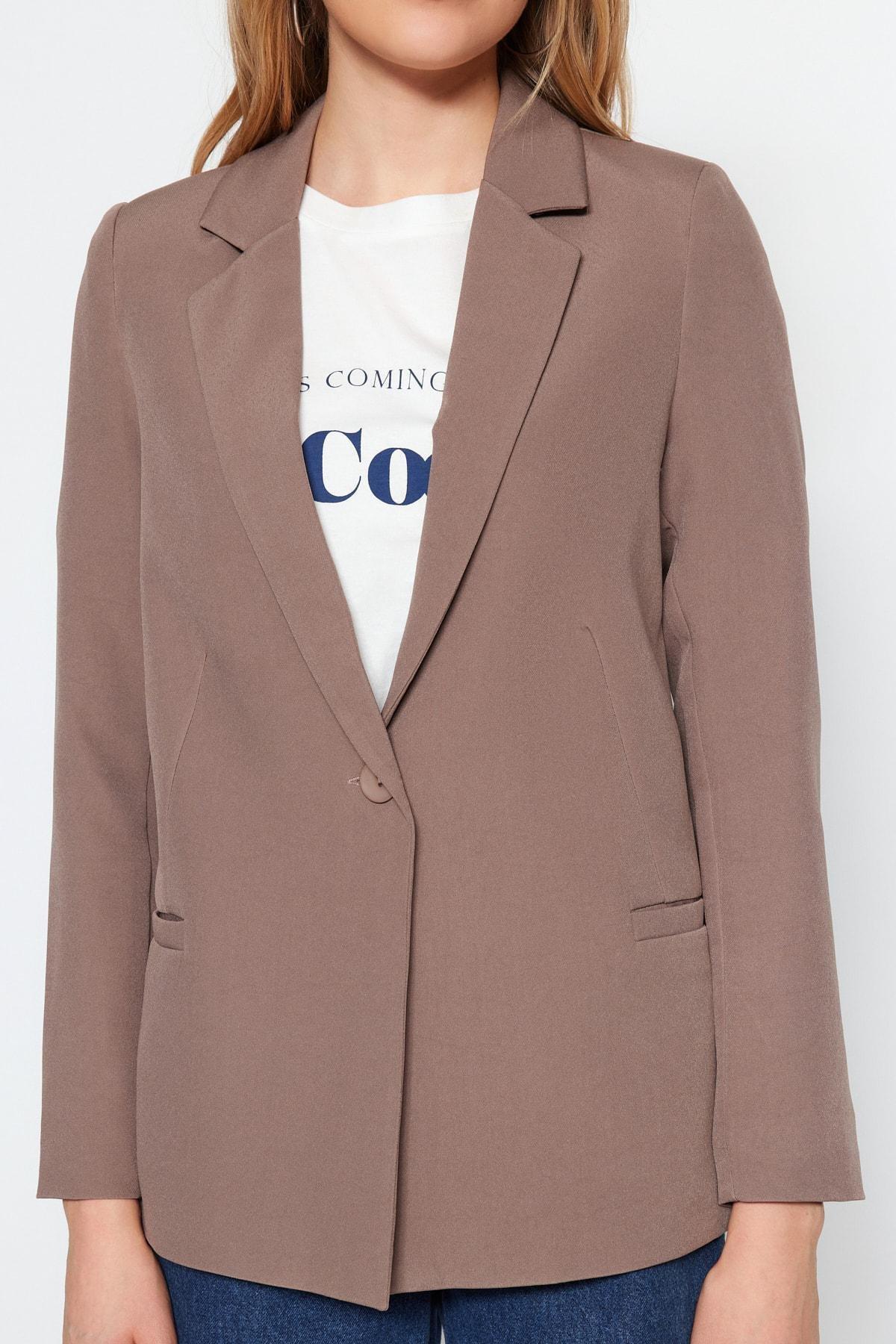 Grey Plain Blazer, , large image number 11