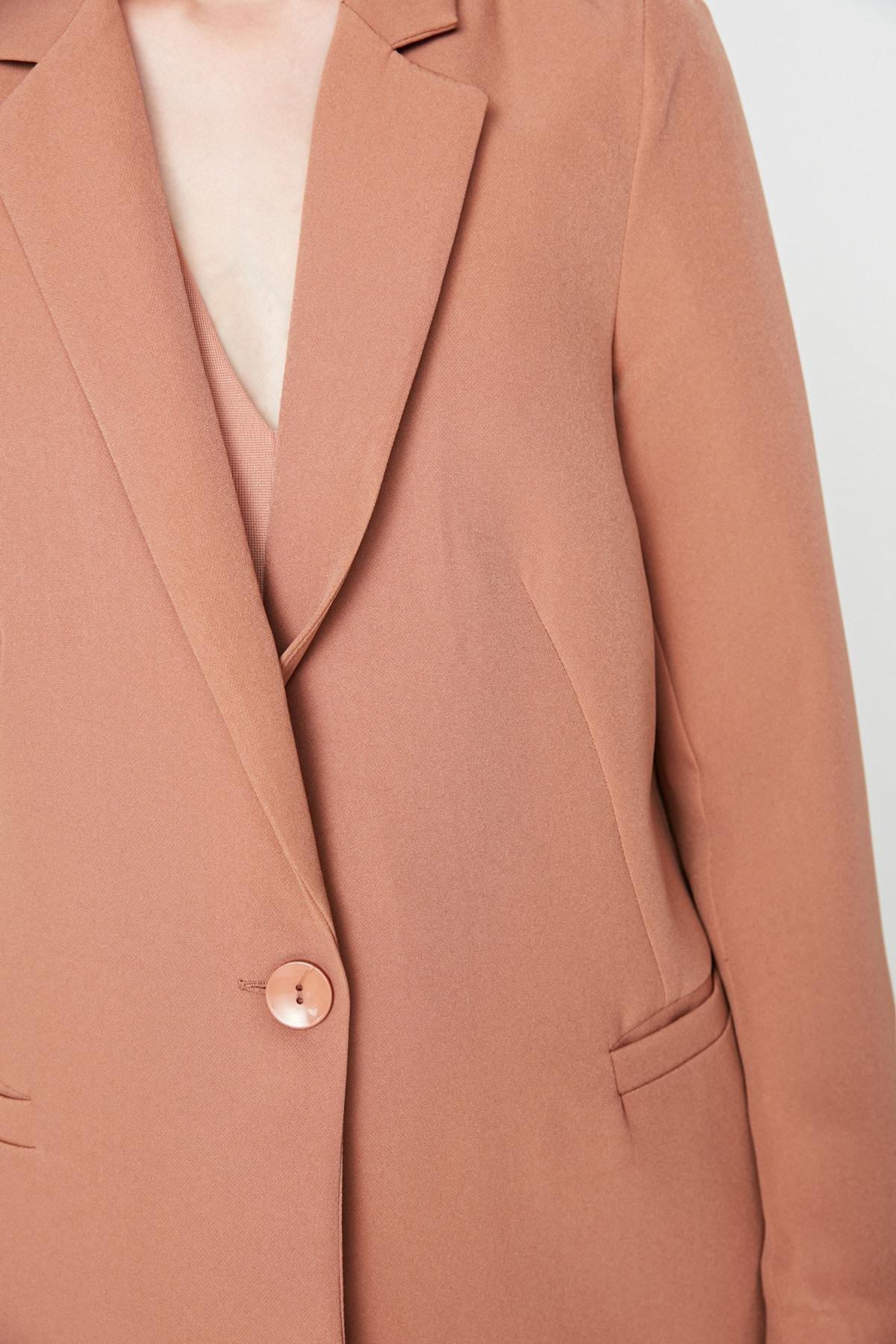 Brown Double-Breasted Blazer, , large image number 10