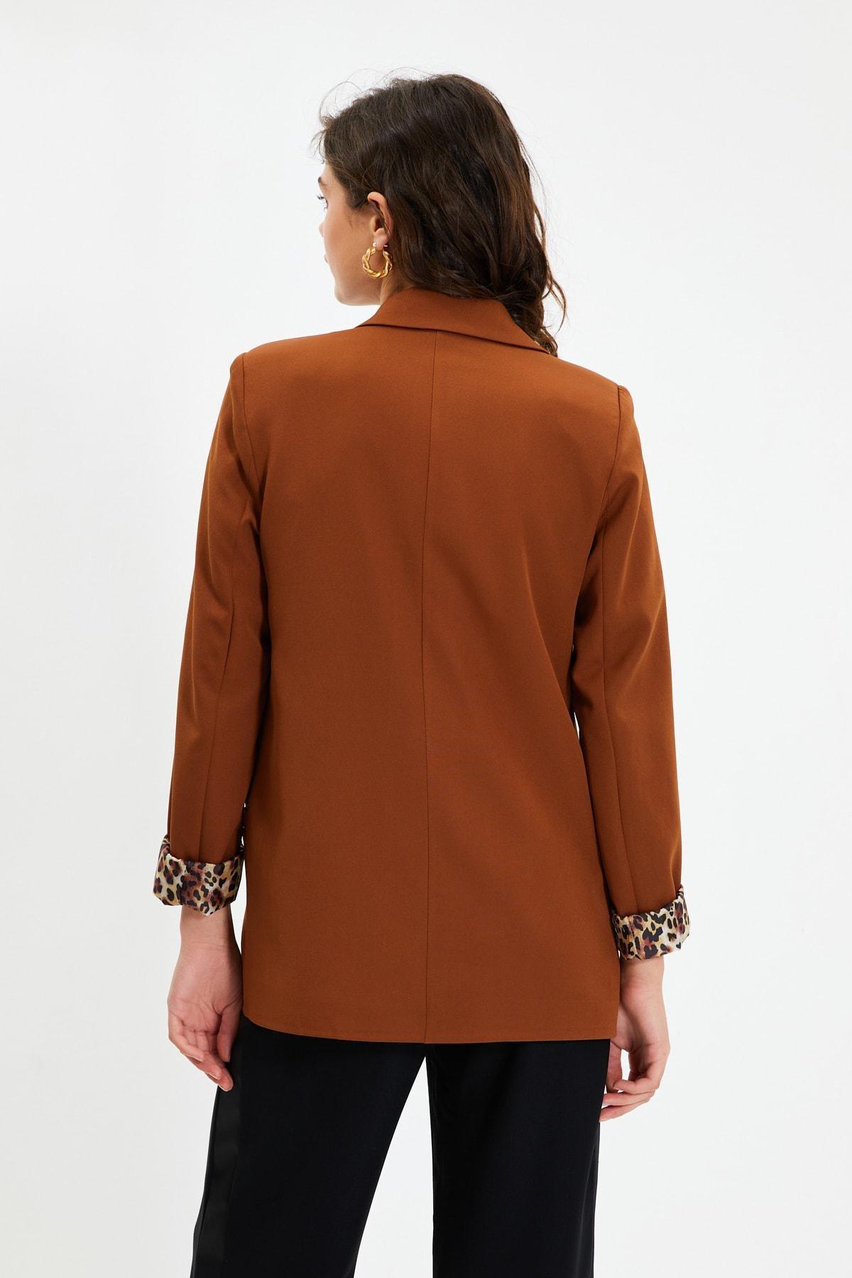 Brown Double-Breasted Blazer, , large image number 12