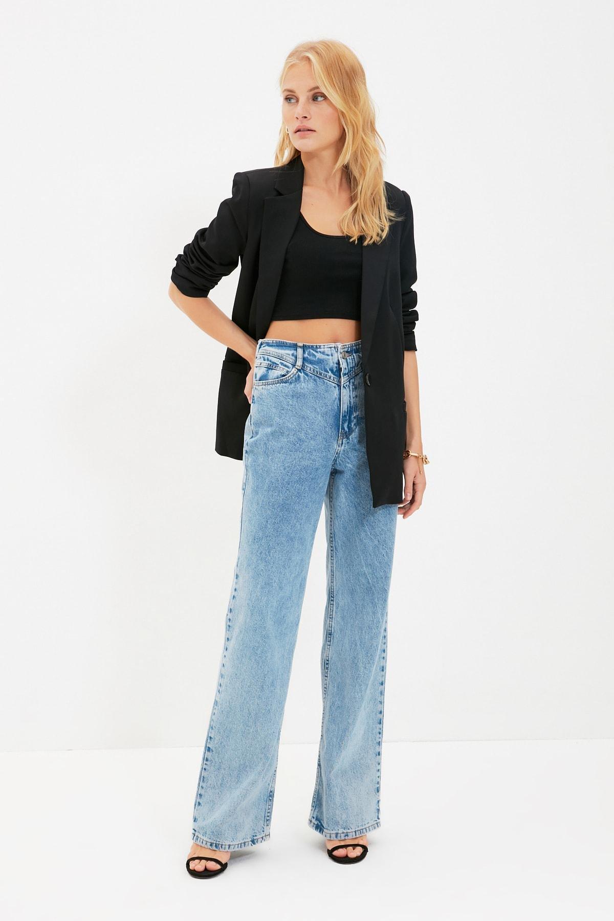 Black Double Breasted Blazer, Black, large image number 1