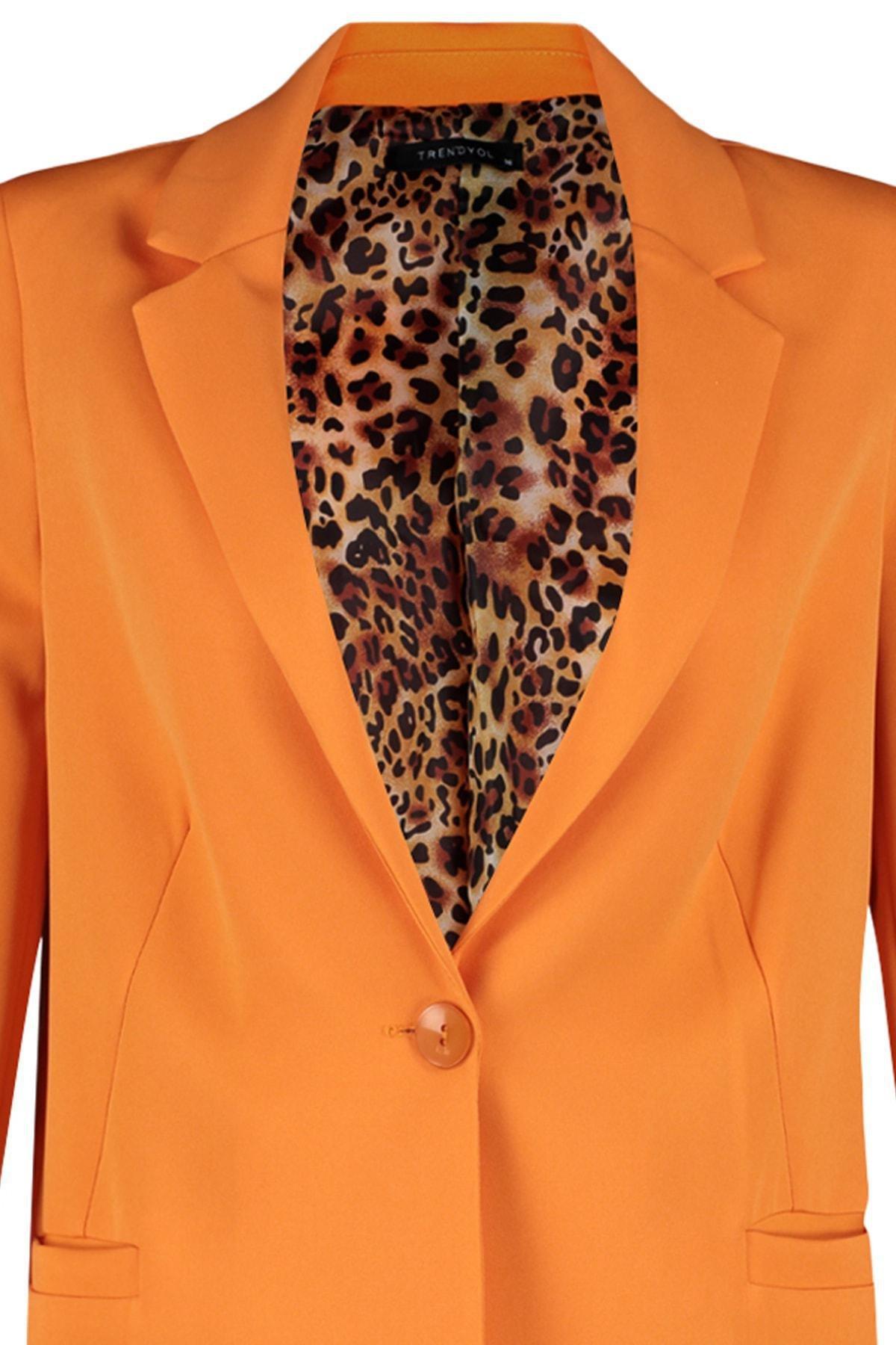 Orange Double Breasted Blazer, , large image number 6