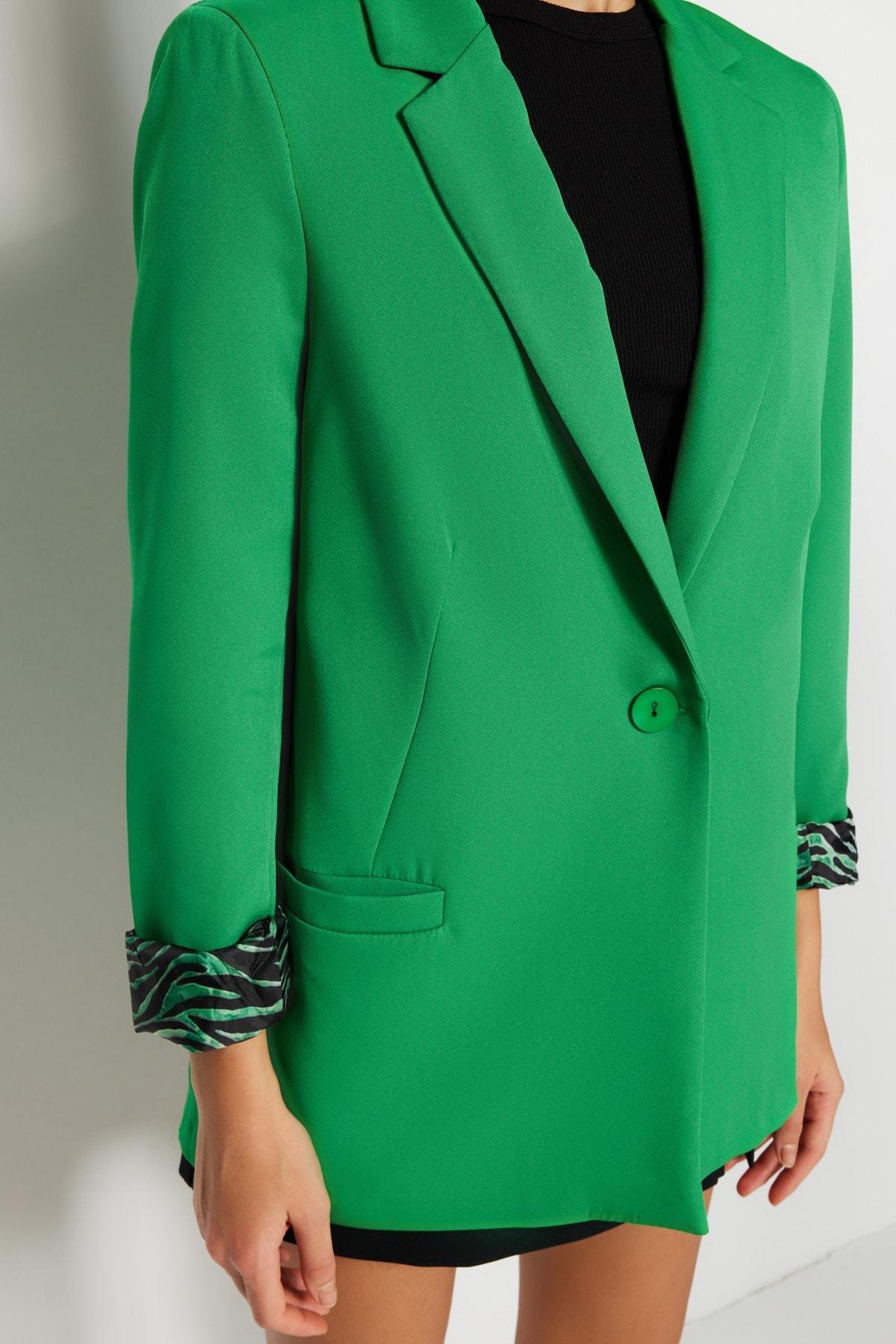 Grey Plain Blazer, , large image number 7