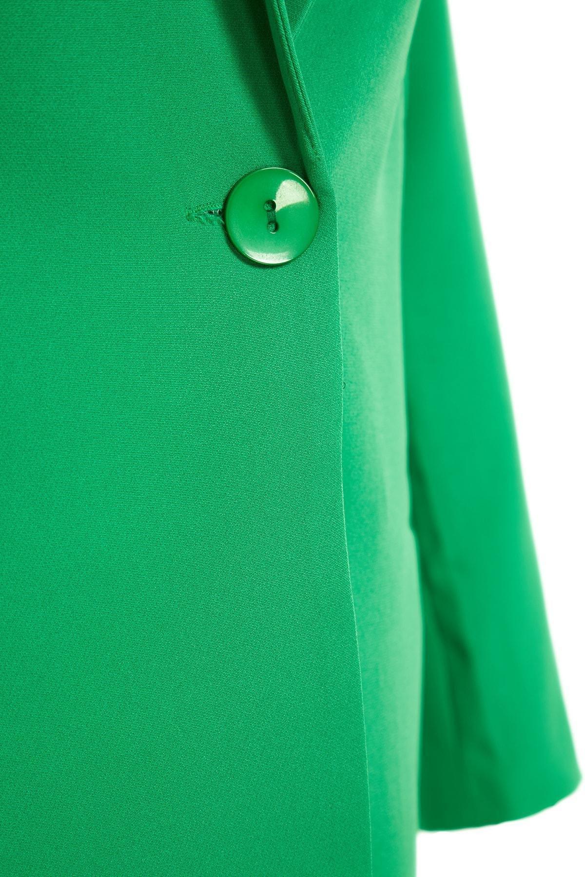 Grey Plain Blazer, Green, large image number 12