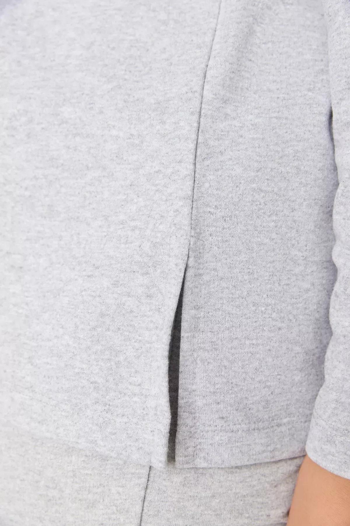 طقم بيجاما متناسق للمقاسات الكبيرة، رمادي, Gray, large image number 2