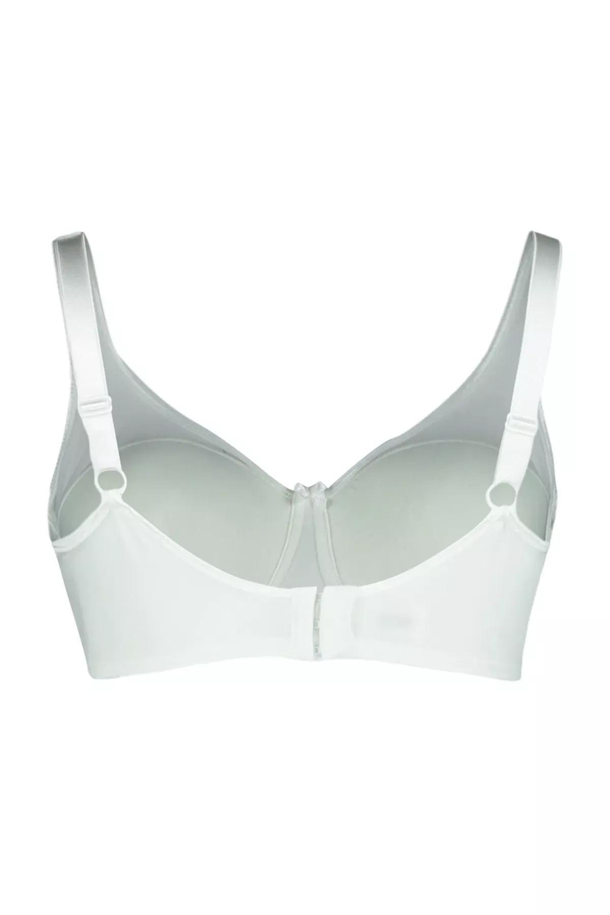 Ecru Plain Plus Size Bra, , large image number 6