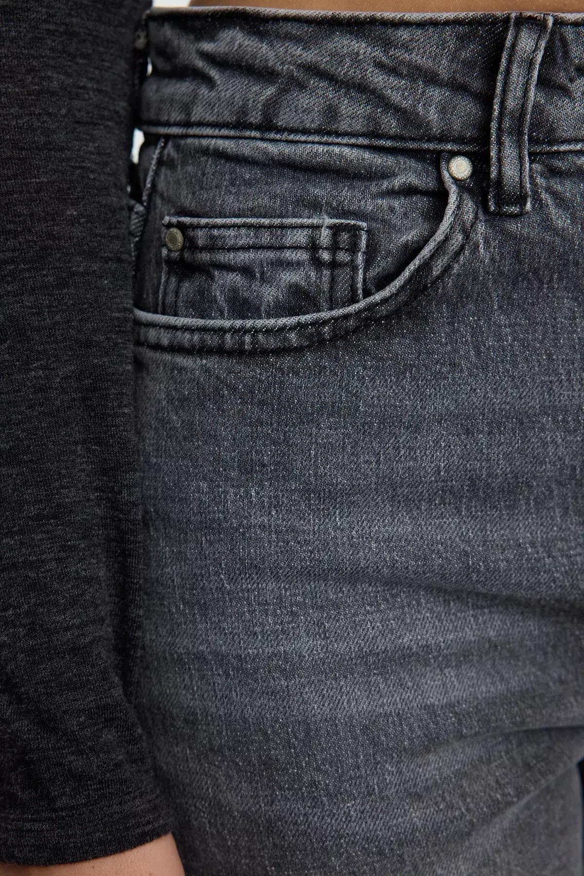 Grey High-Waist Flare Jeans, , large image number 3