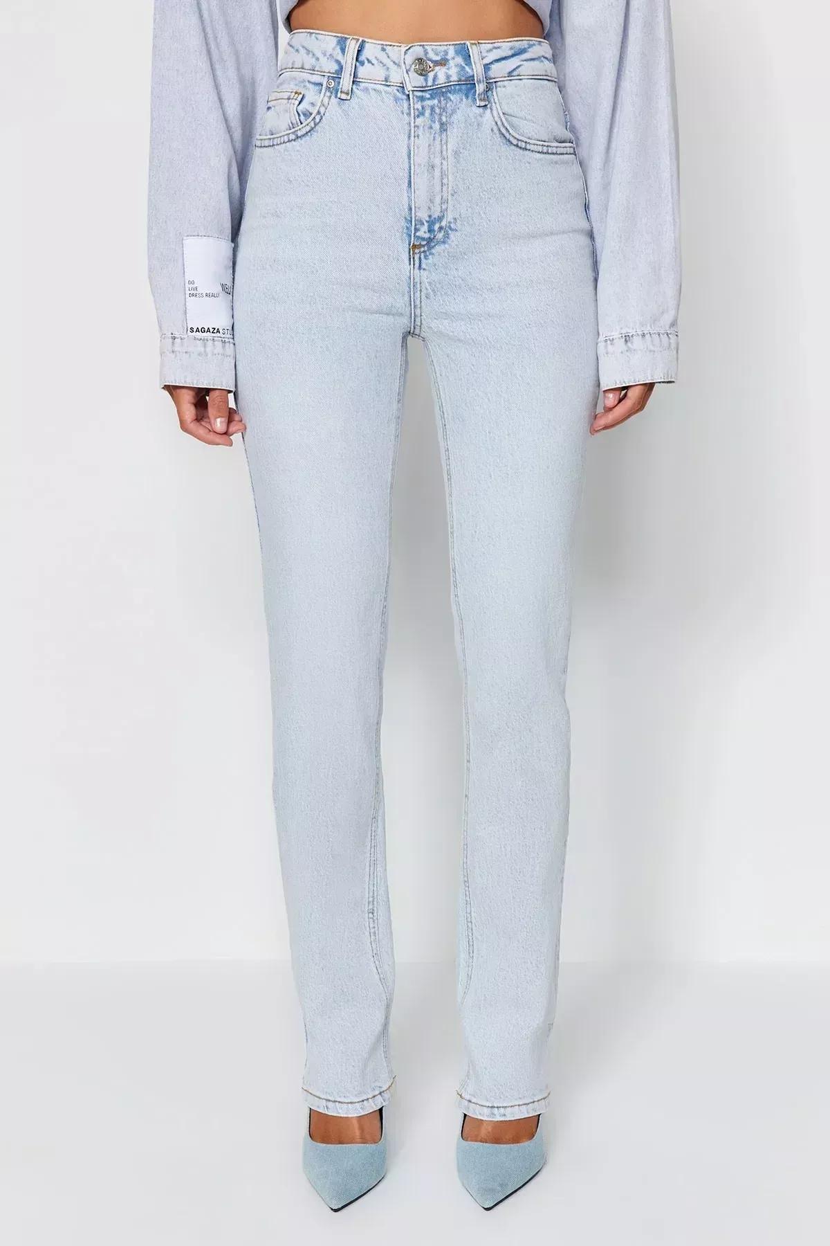 Blue Bootcut Jeans, , large image number 5