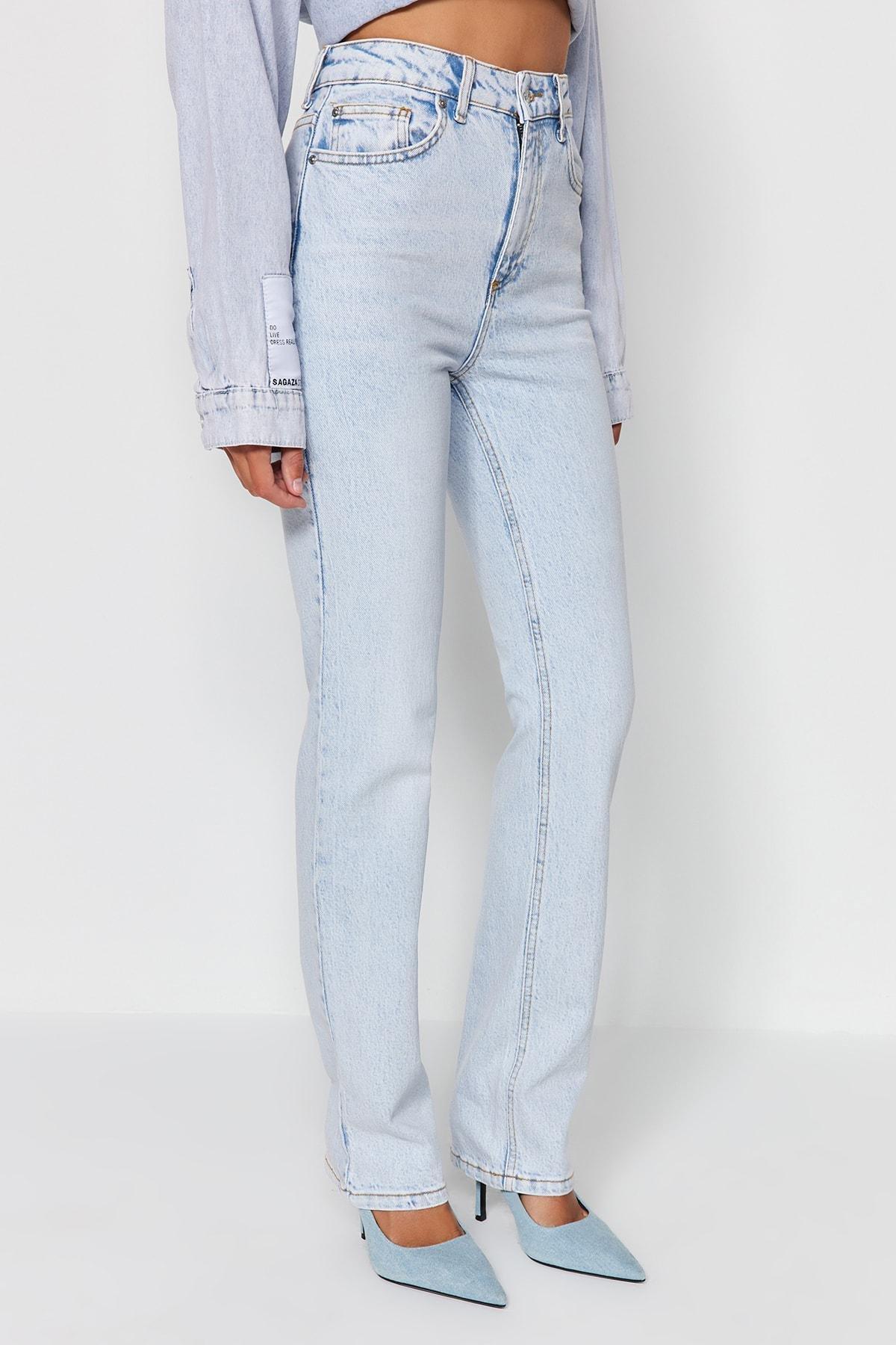 Blue Bootcut Jeans, , large image number 6