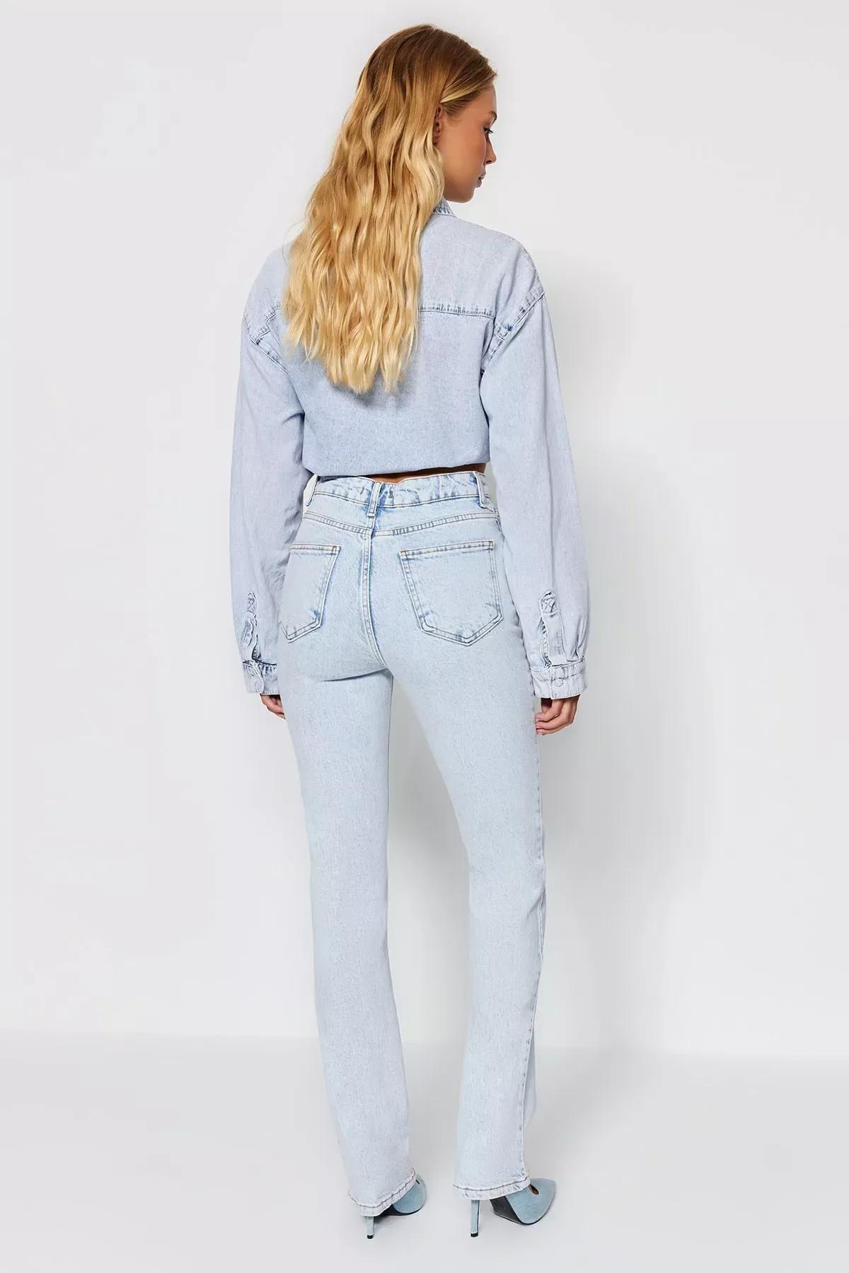 Blue Bootcut Jeans, , large image number 7