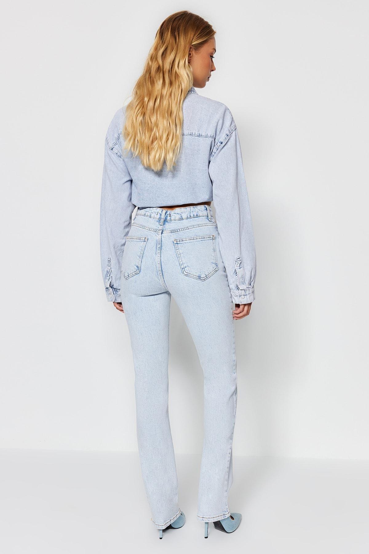 Blue Bootcut Jeans, , large image number 7