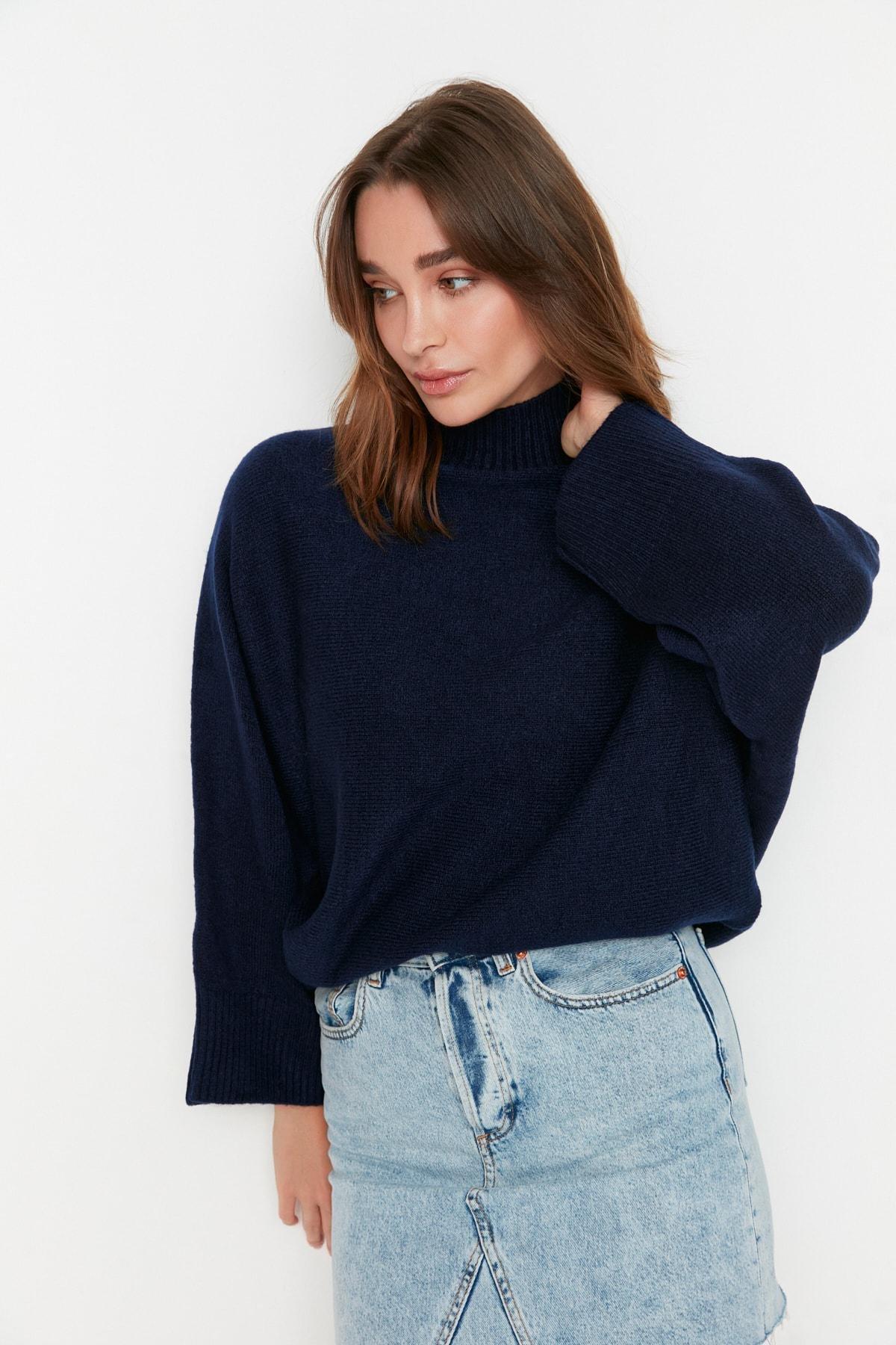 Navy Regular Sweater, Dark blue, large image number 0