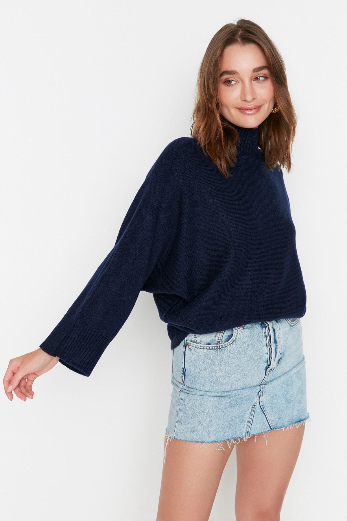 Navy Regular Sweater, Dark blue, medium