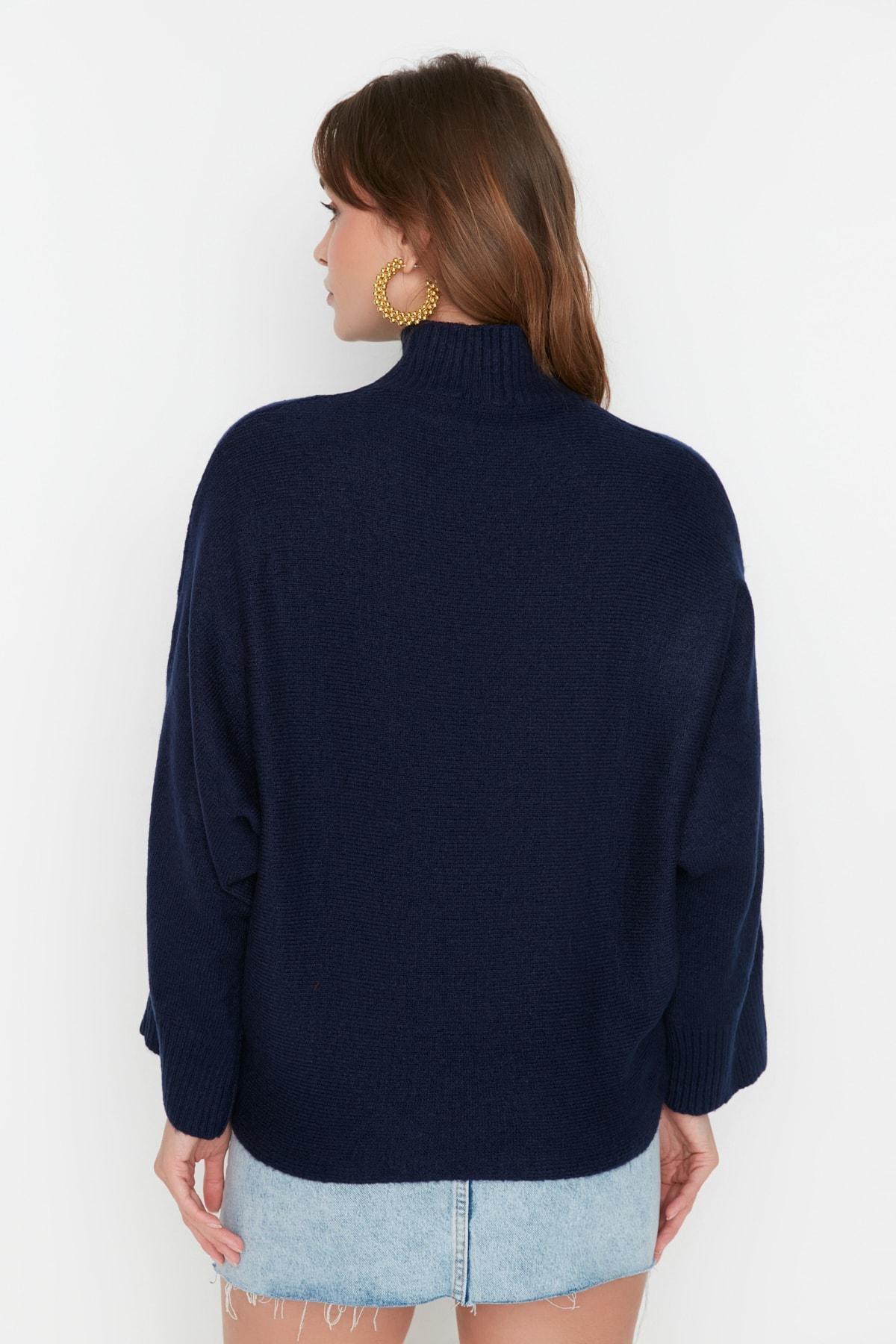 Navy Regular Sweater, Dark blue, large image number 4