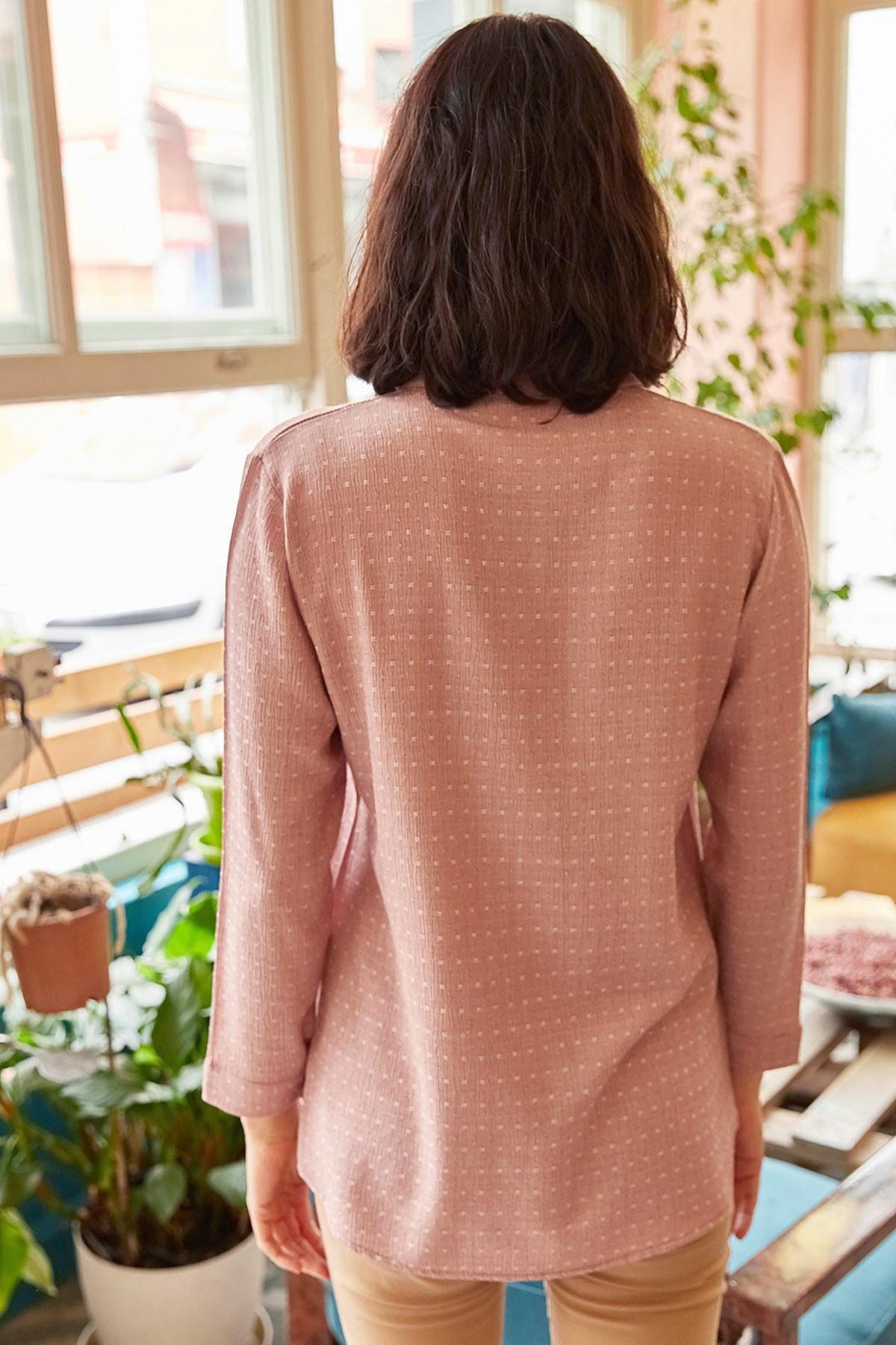 Pink Textured Flowy Shirt, , large image number 4