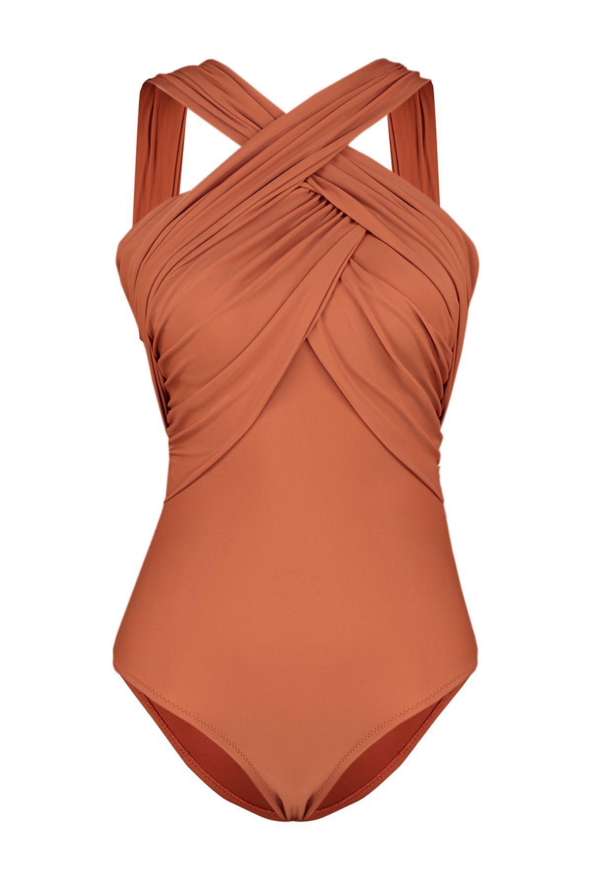 Red Cross-Tied Swimsuit, , large image number 3