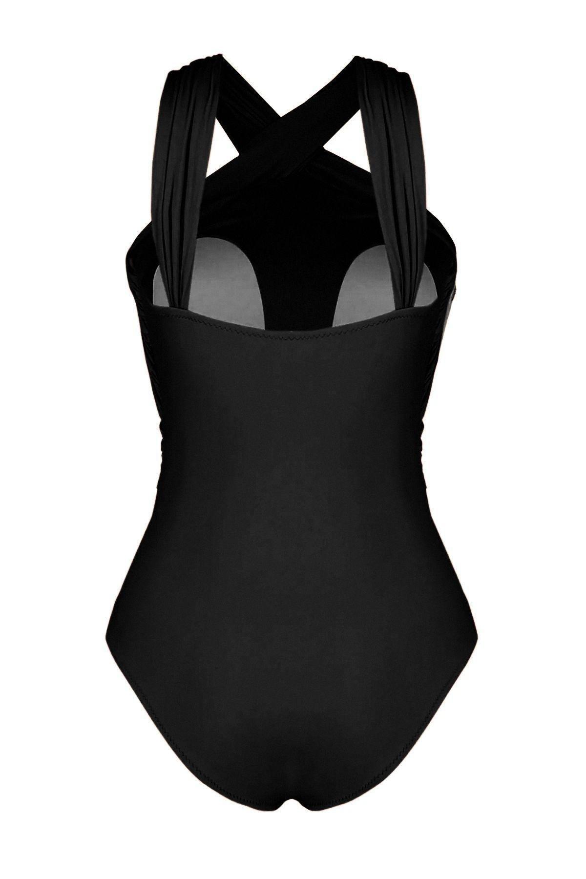Black Plain Swimsuit, , large image number 10