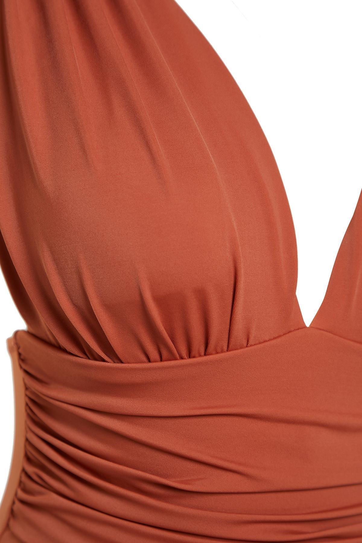Orange Draped Swimsuit, , large image number 5