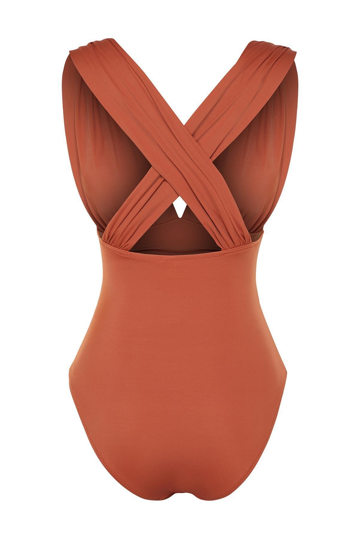 Orange Draped Swimsuit, , large image number 6